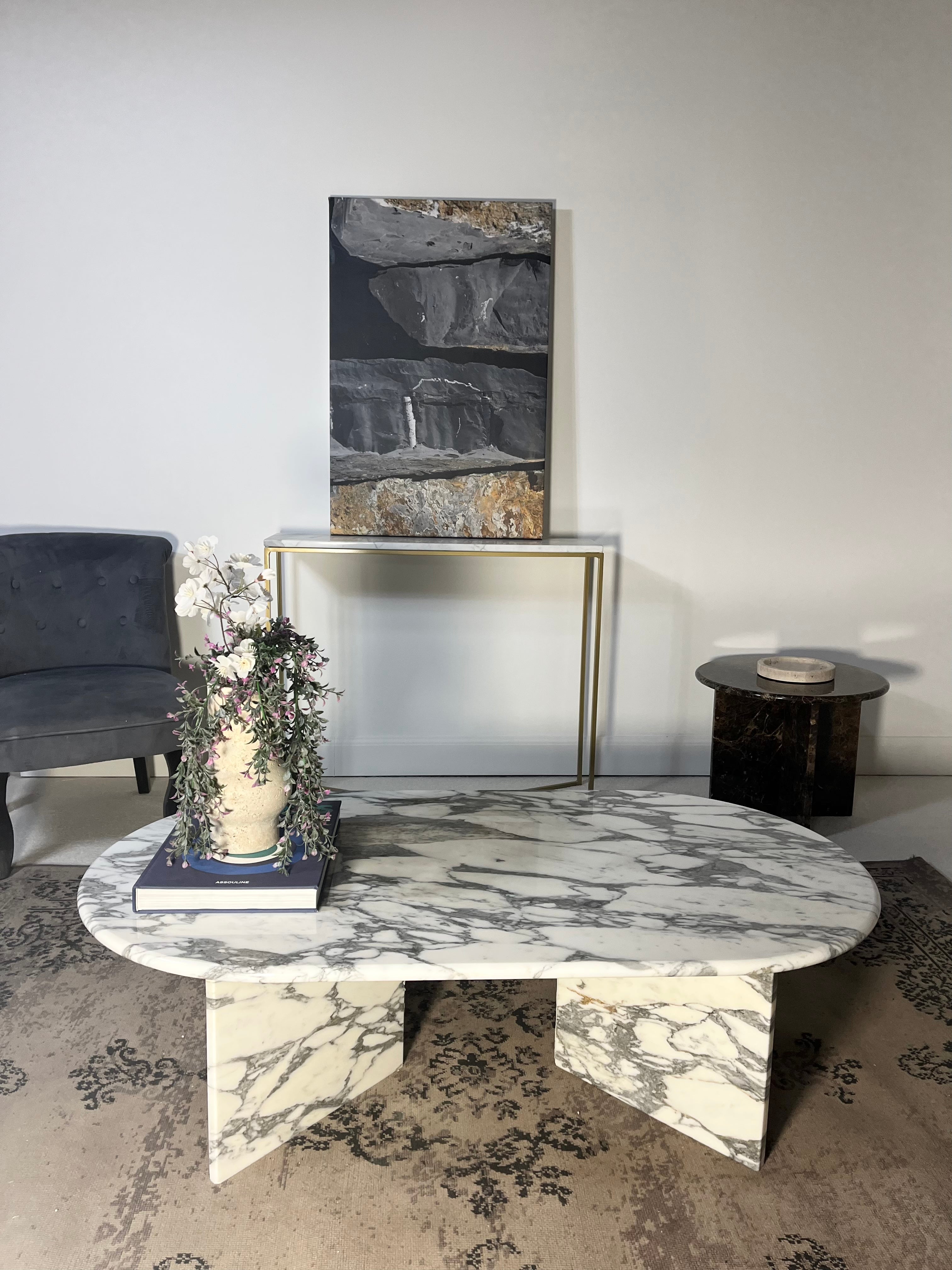 Table basse rectangle 120/64 x Arabescato - GIPSY HOME