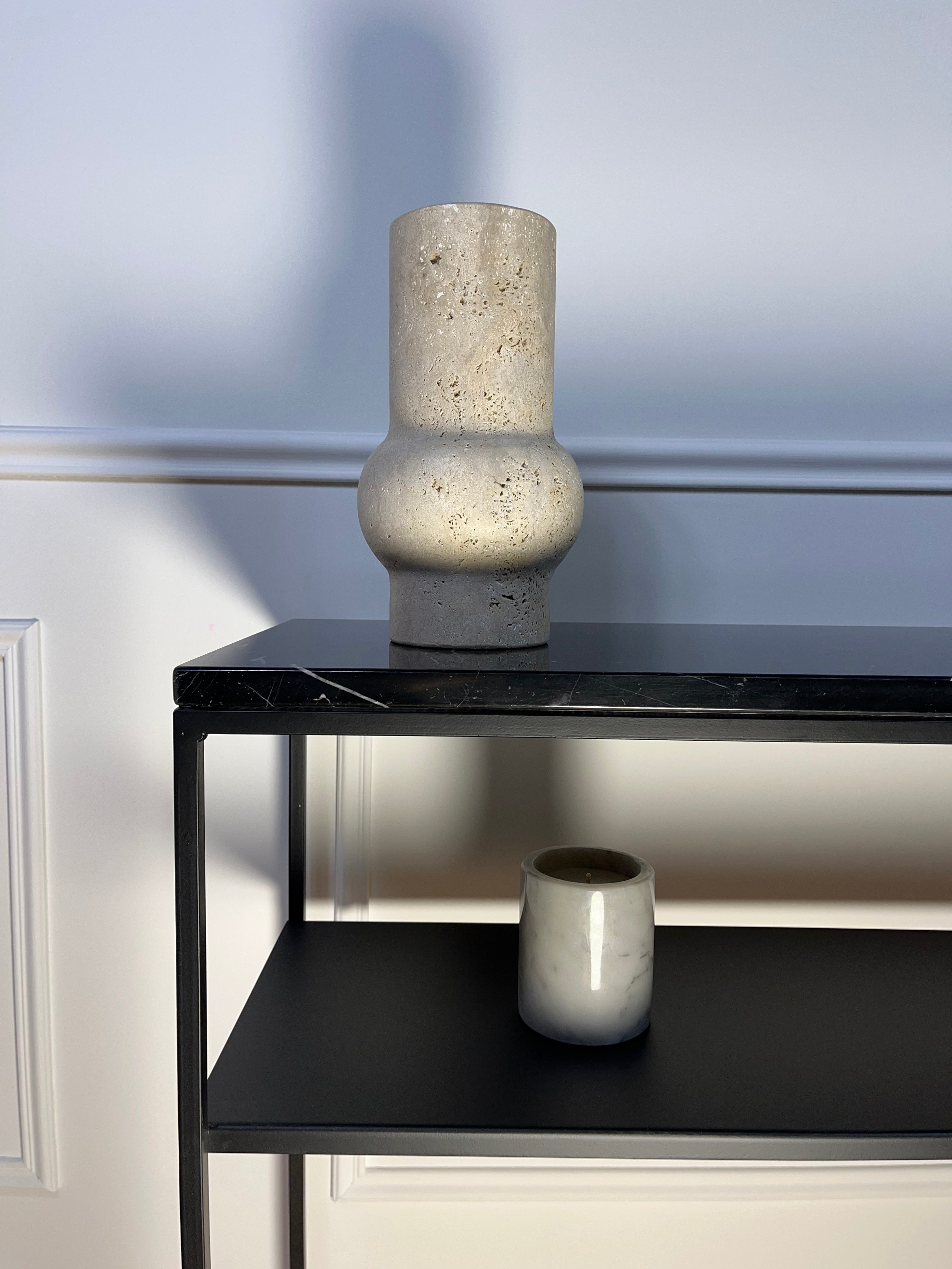 Console avec étagère & marbre noir khenifra - GIPSY HOME