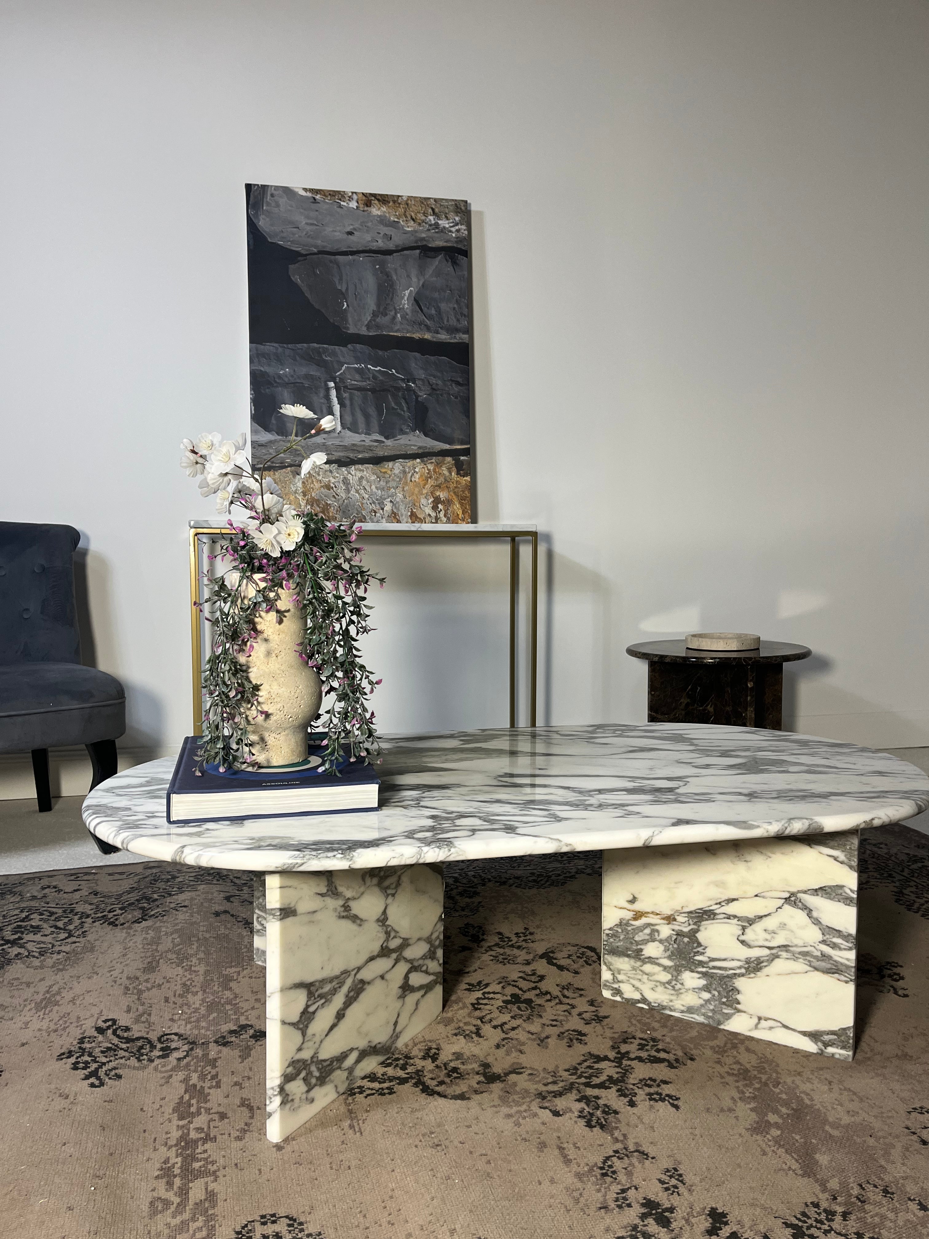 Table basse rectangle 120/64 x Arabescato - GIPSY HOME
