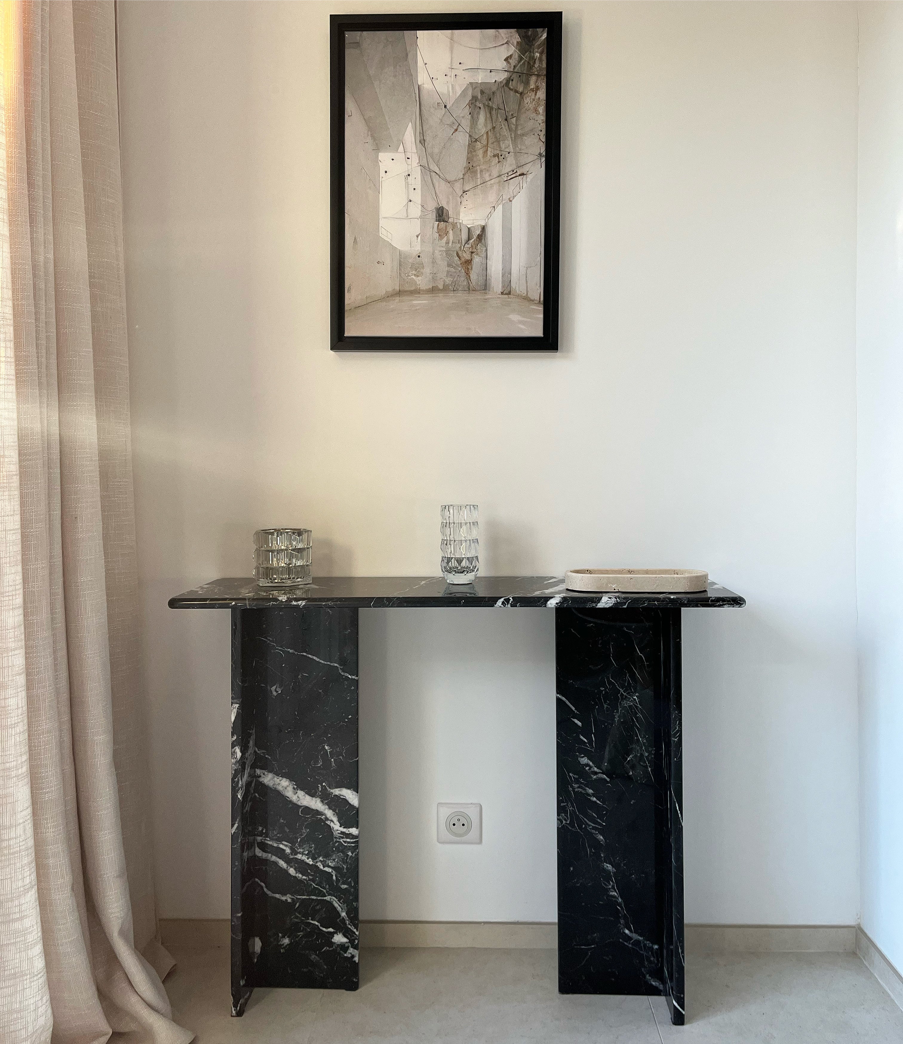 Console signature x 100% Marbre noir (100/30) - GIPSY HOME