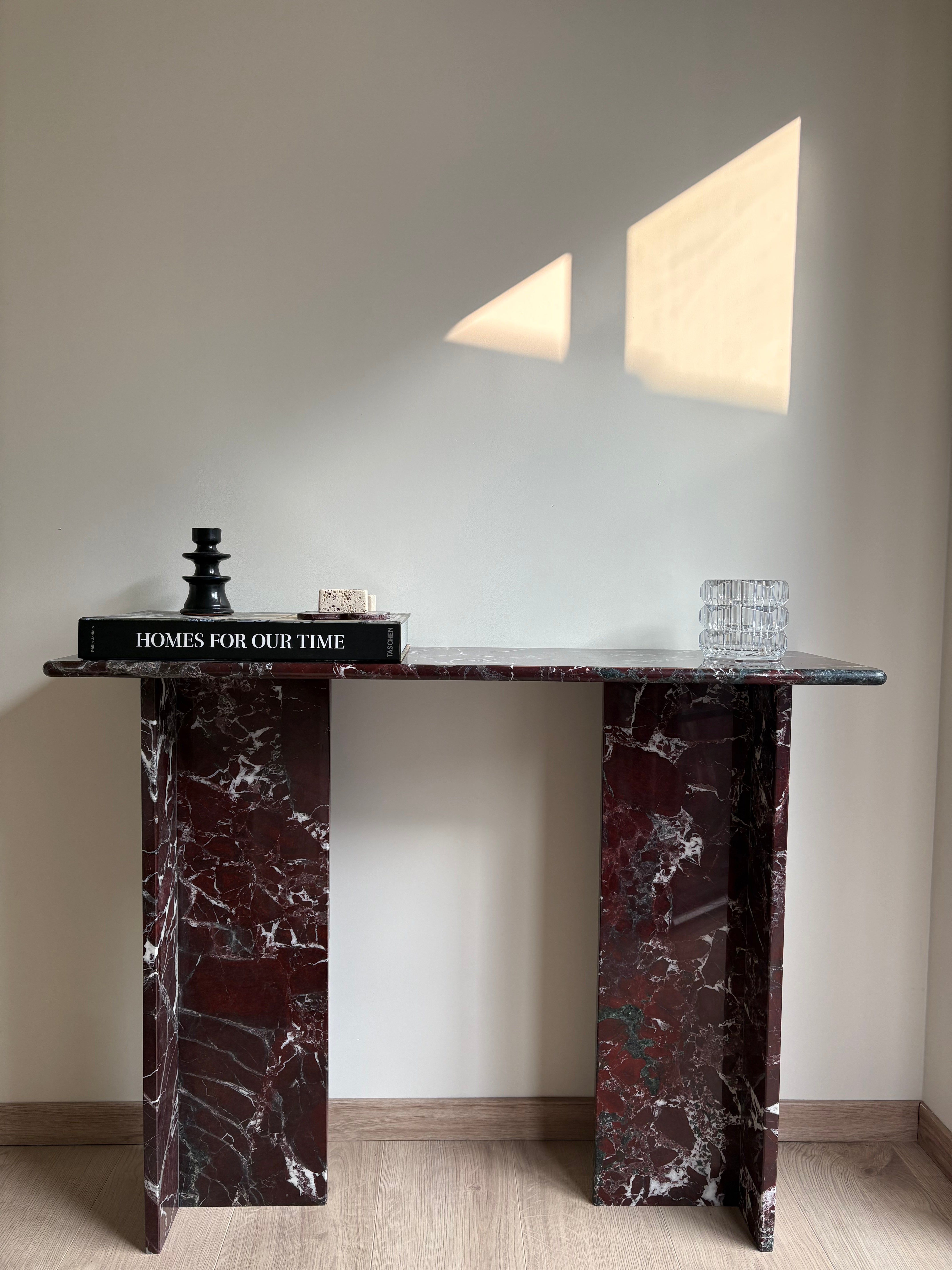Console signature x marbre rouge rosso levanto (100/30)