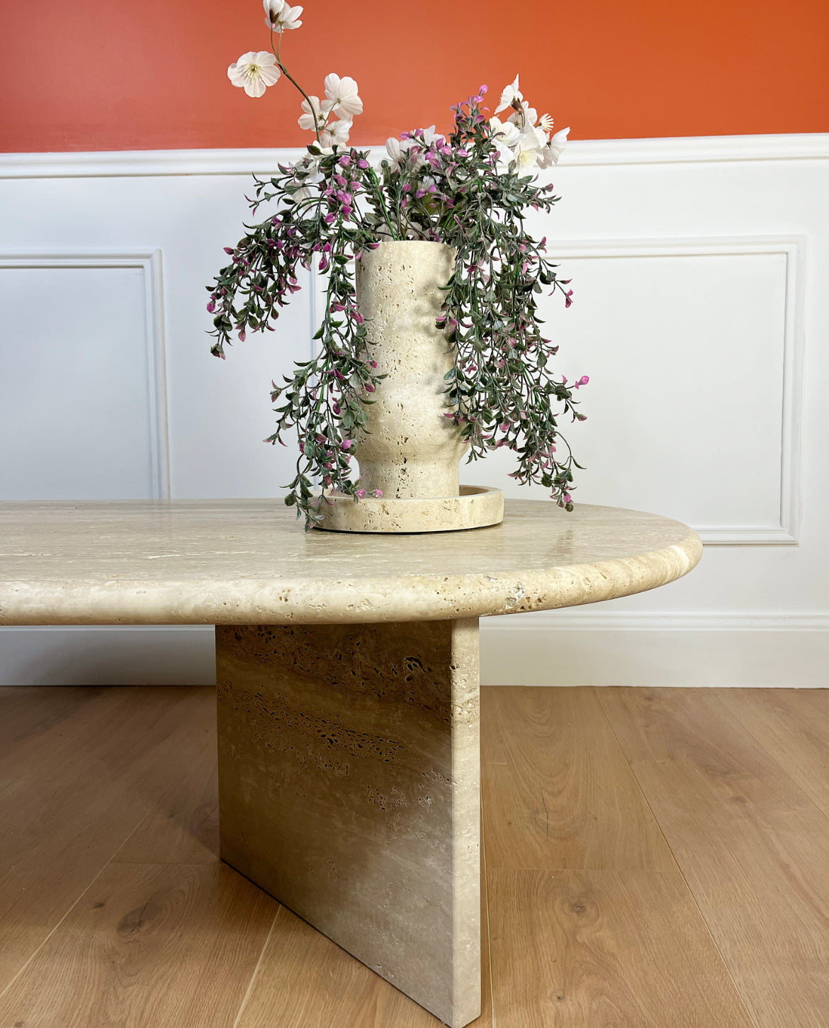 Table basse rectangle 120/64 x 100% Travertin Romain poli ou brut - GIPSY HOME