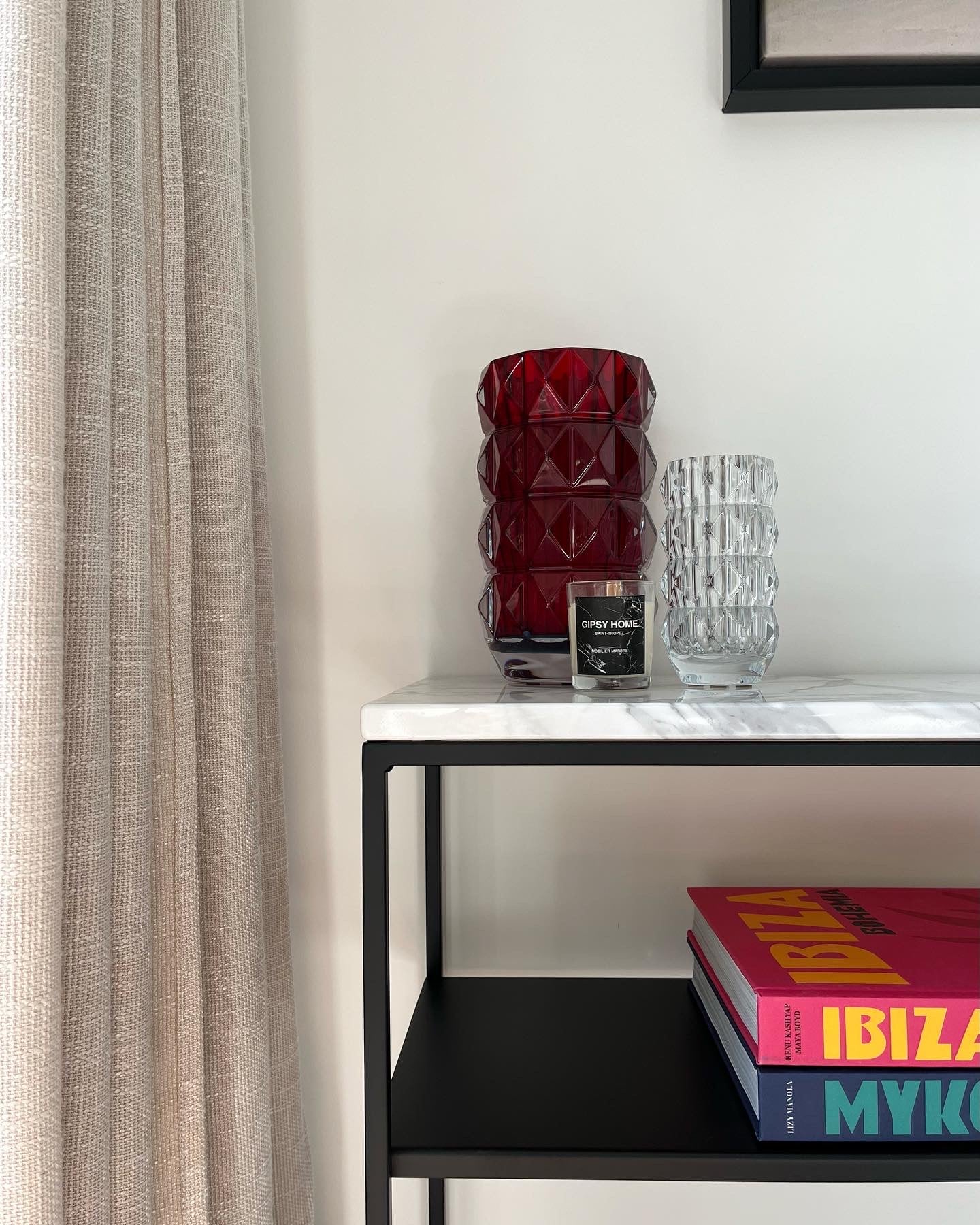 Console avec étagère & marbre Calacatta - GIPSY HOME