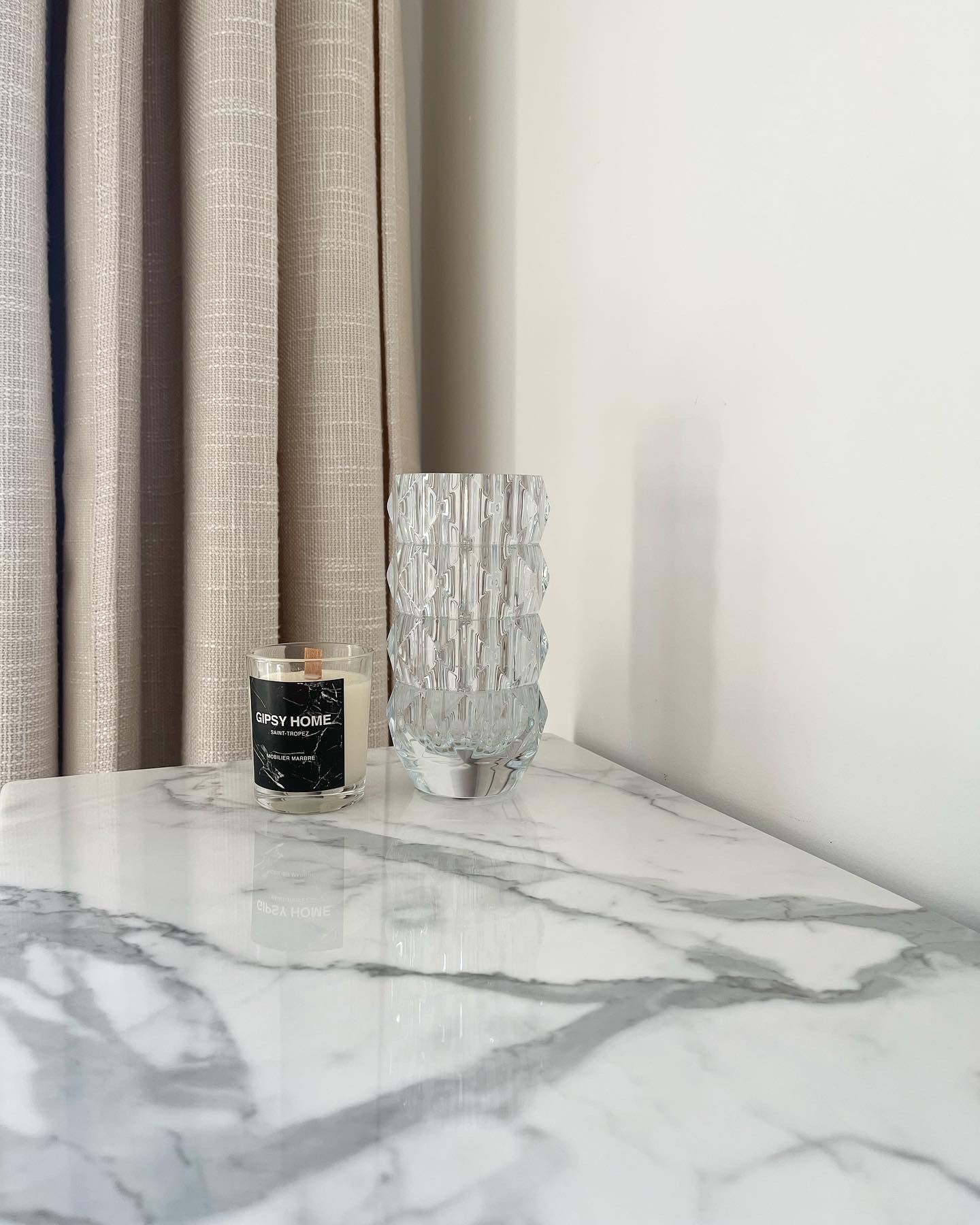 Console avec étagère & marbre Calacatta - GIPSY HOME