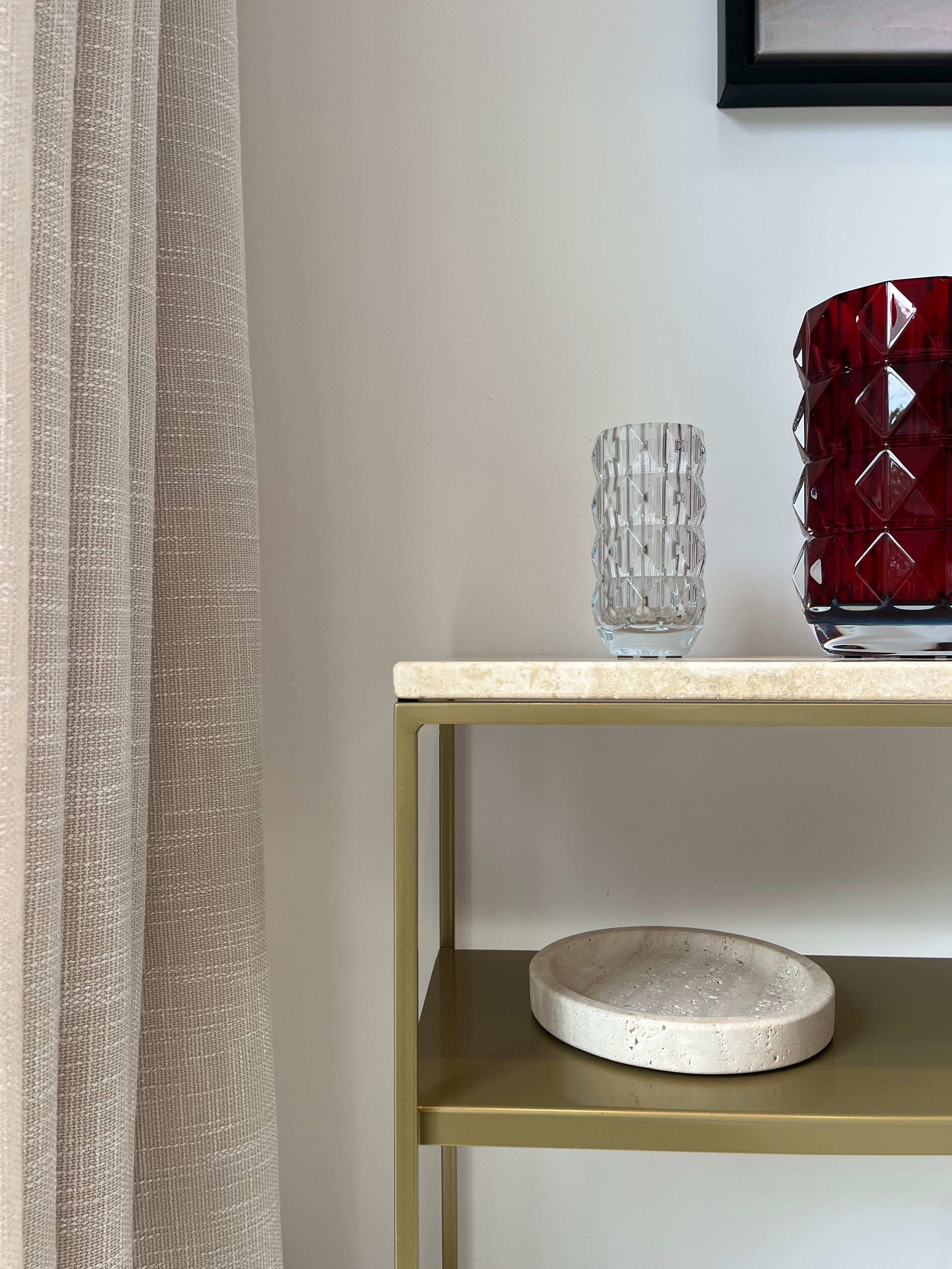 Console avec étagère & travertin - GIPSY HOME