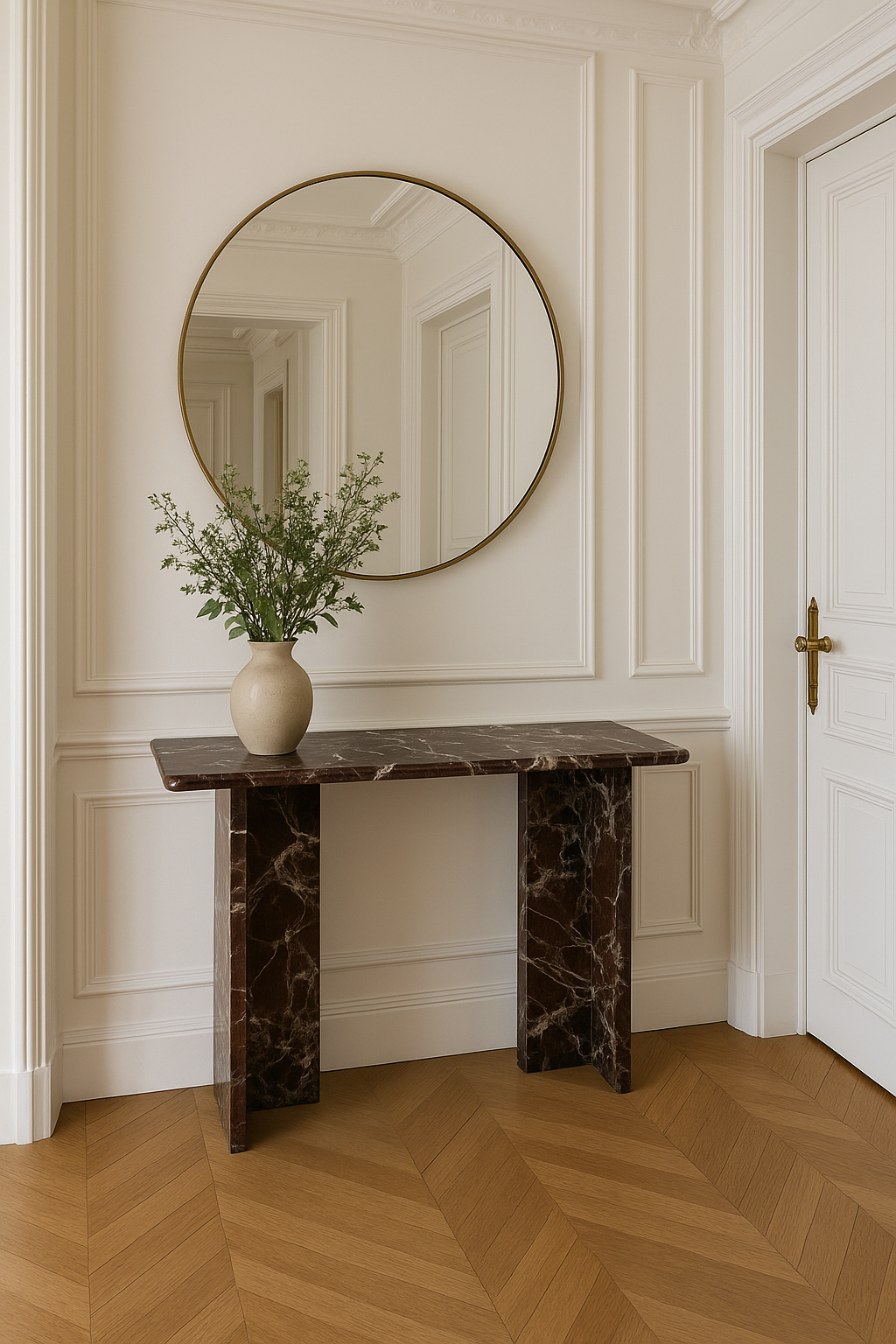 Console signature x marbre rouge rosso levanto (100/30)