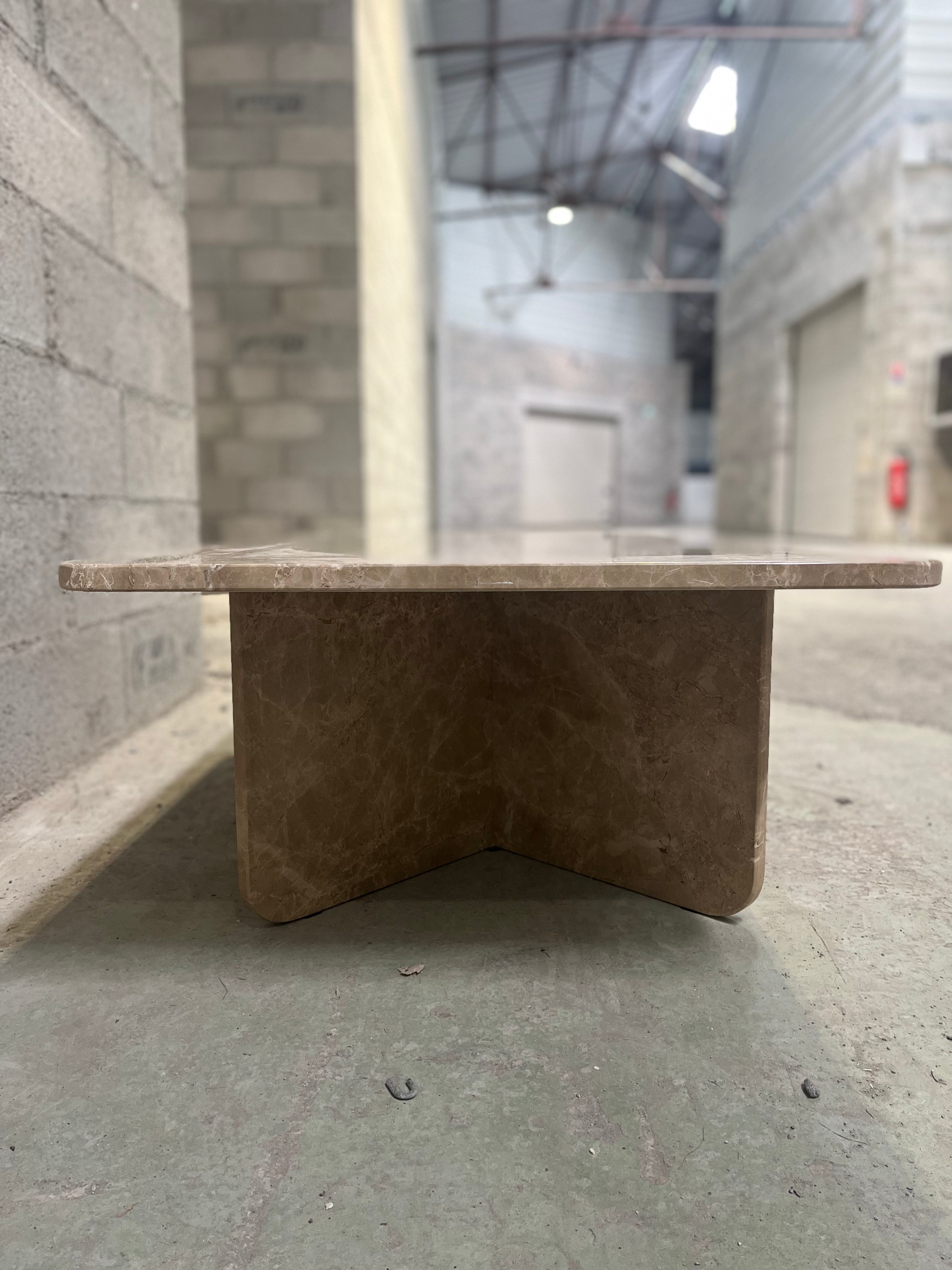 Table basse Signature x marron emperador Light - GIPSY HOME