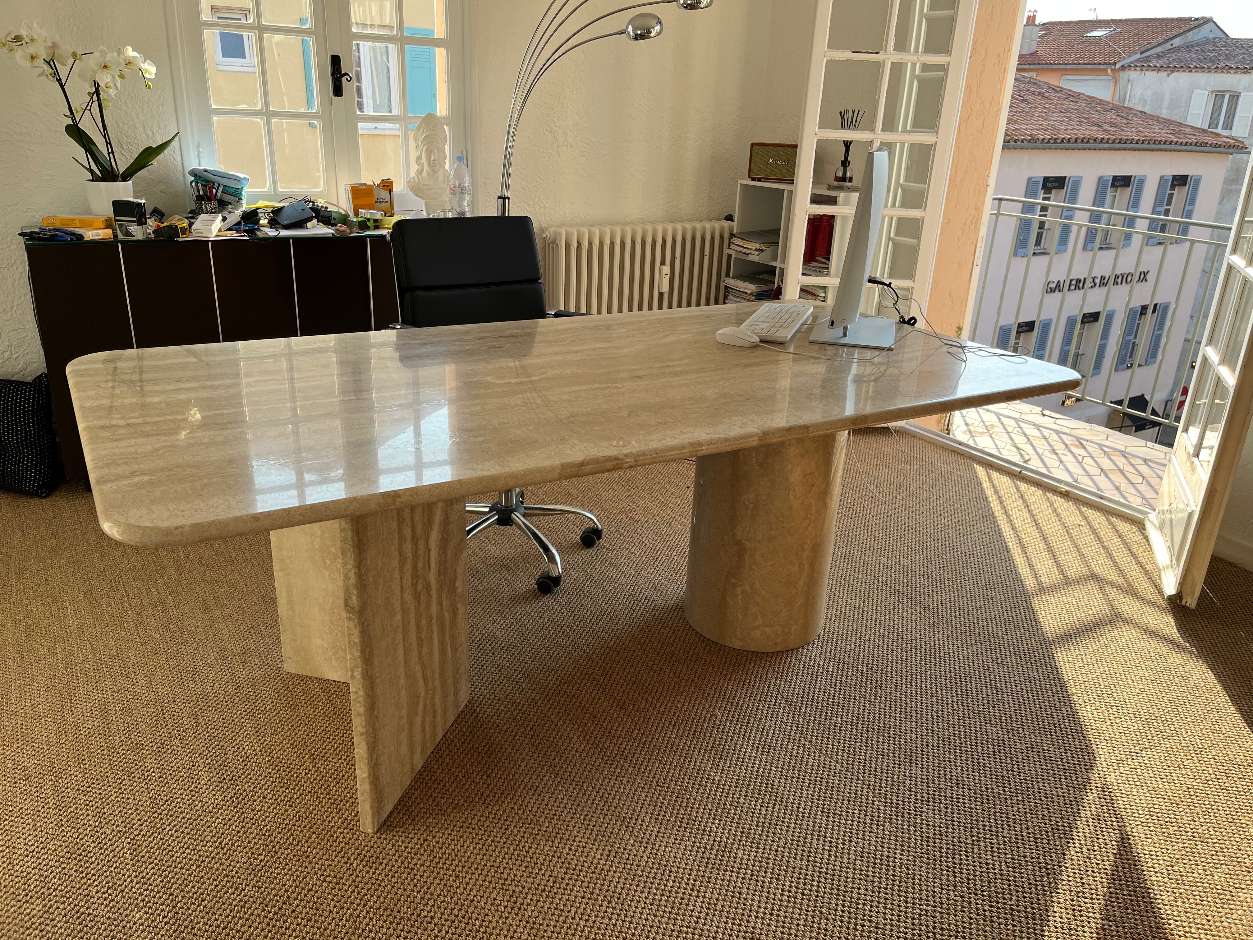 Table à manger x pierre de david ou travertin - GIPSY HOME
