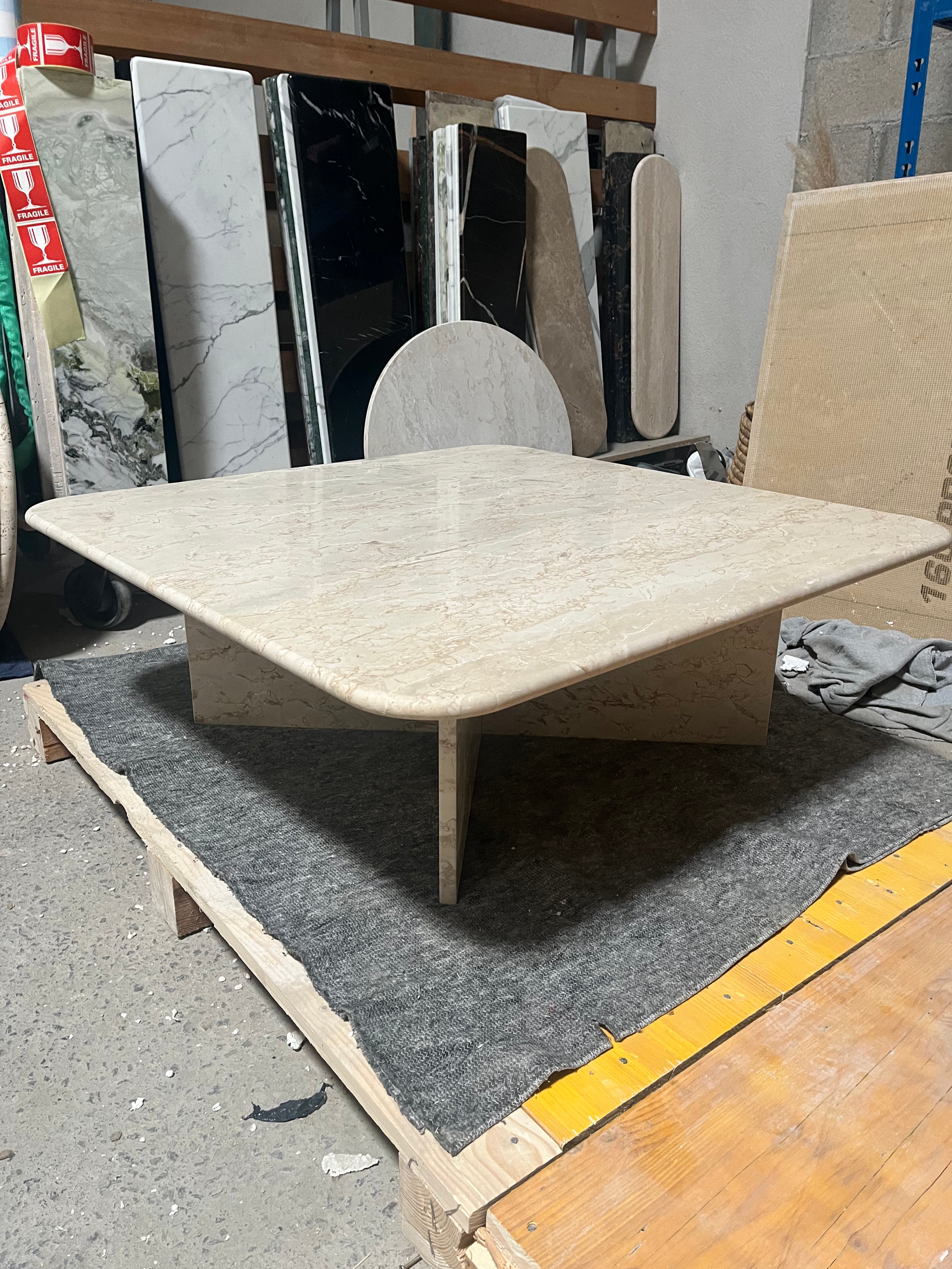 Pré-commande Table basse carrée 100% Pierre de david - GIPSY HOME