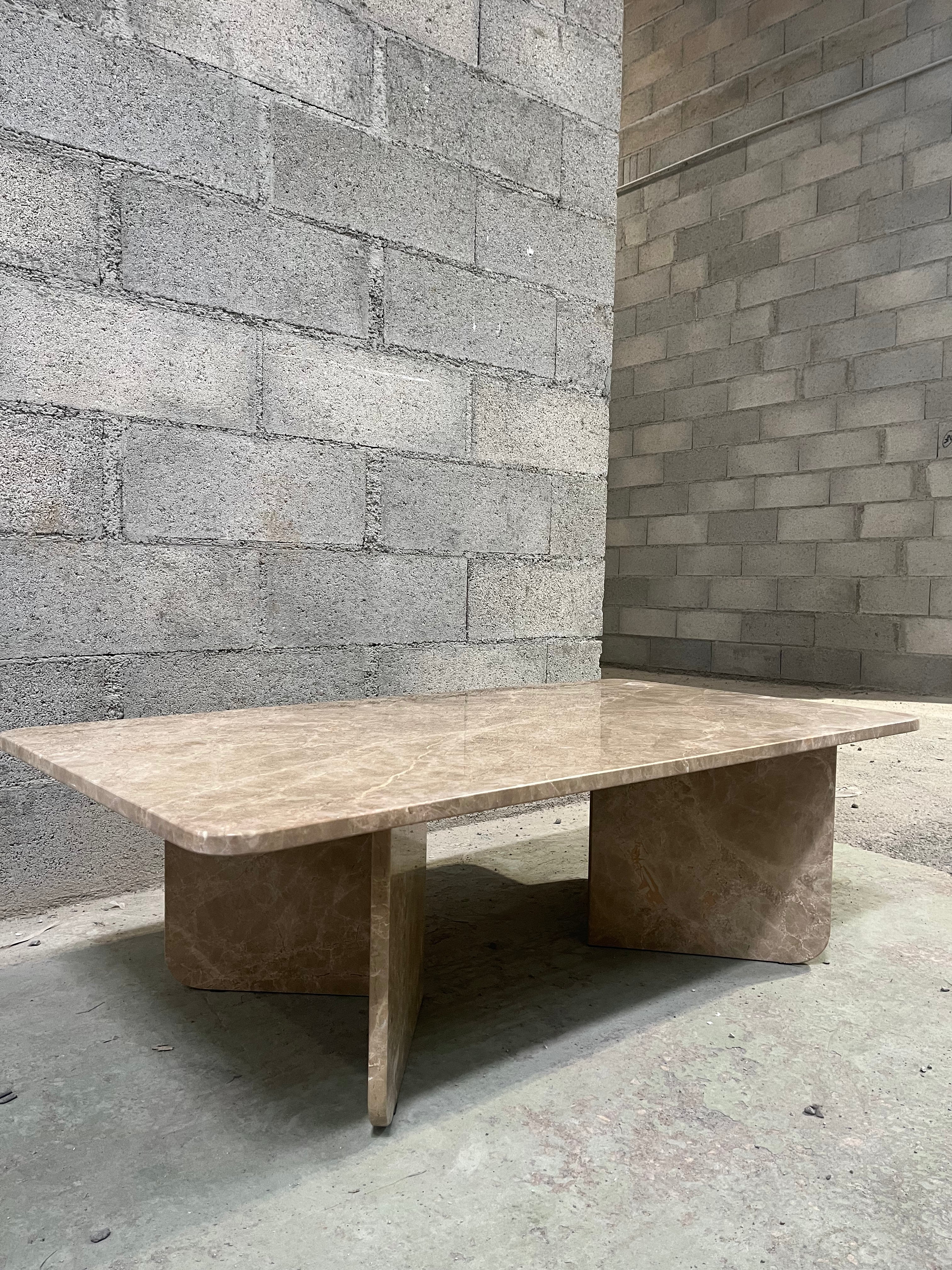 Table basse Signature x marron emperador Light - GIPSY HOME