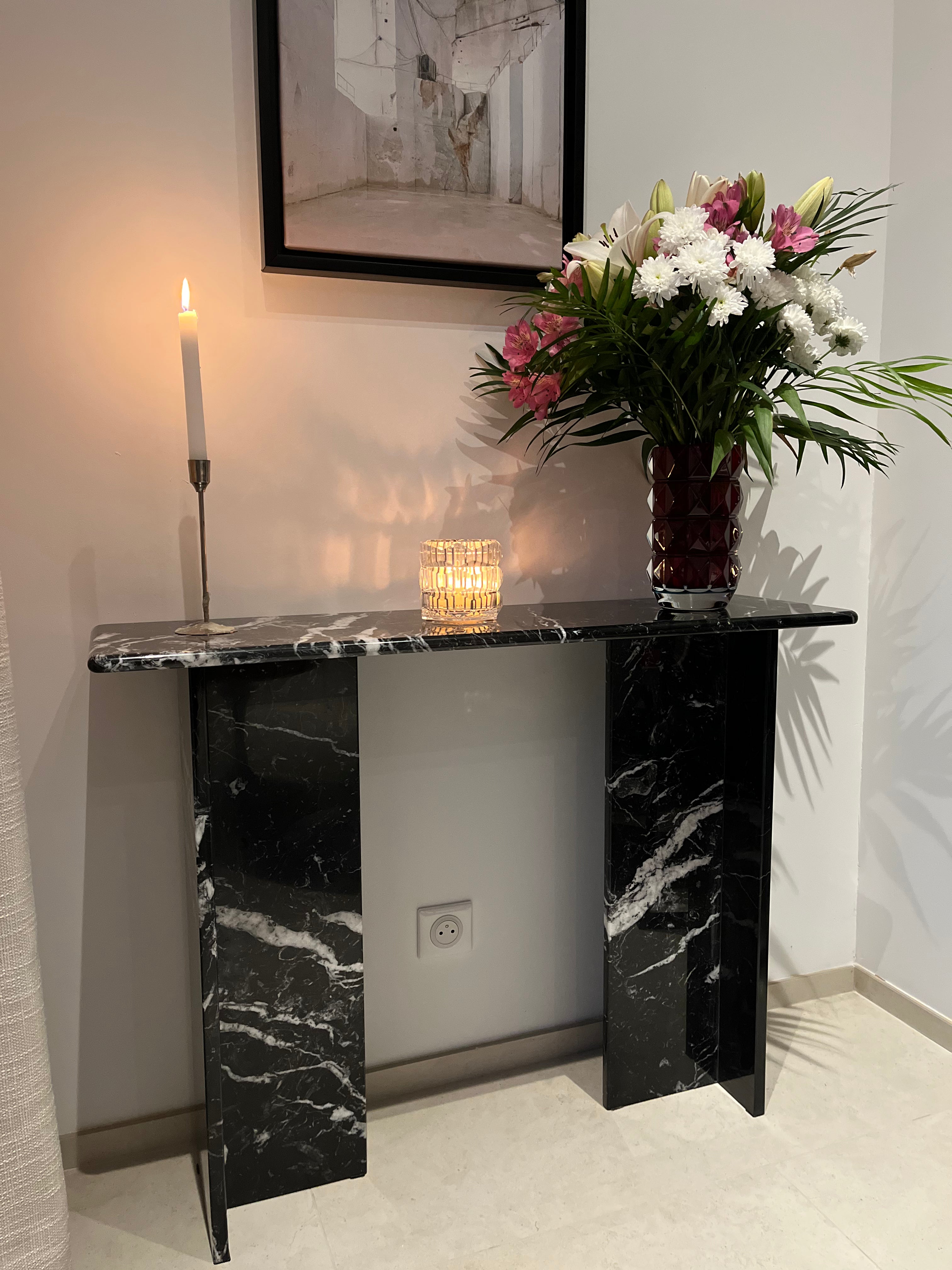 Pré-commande Console signature x 100% Marbre noir (100/30) - GIPSY HOME