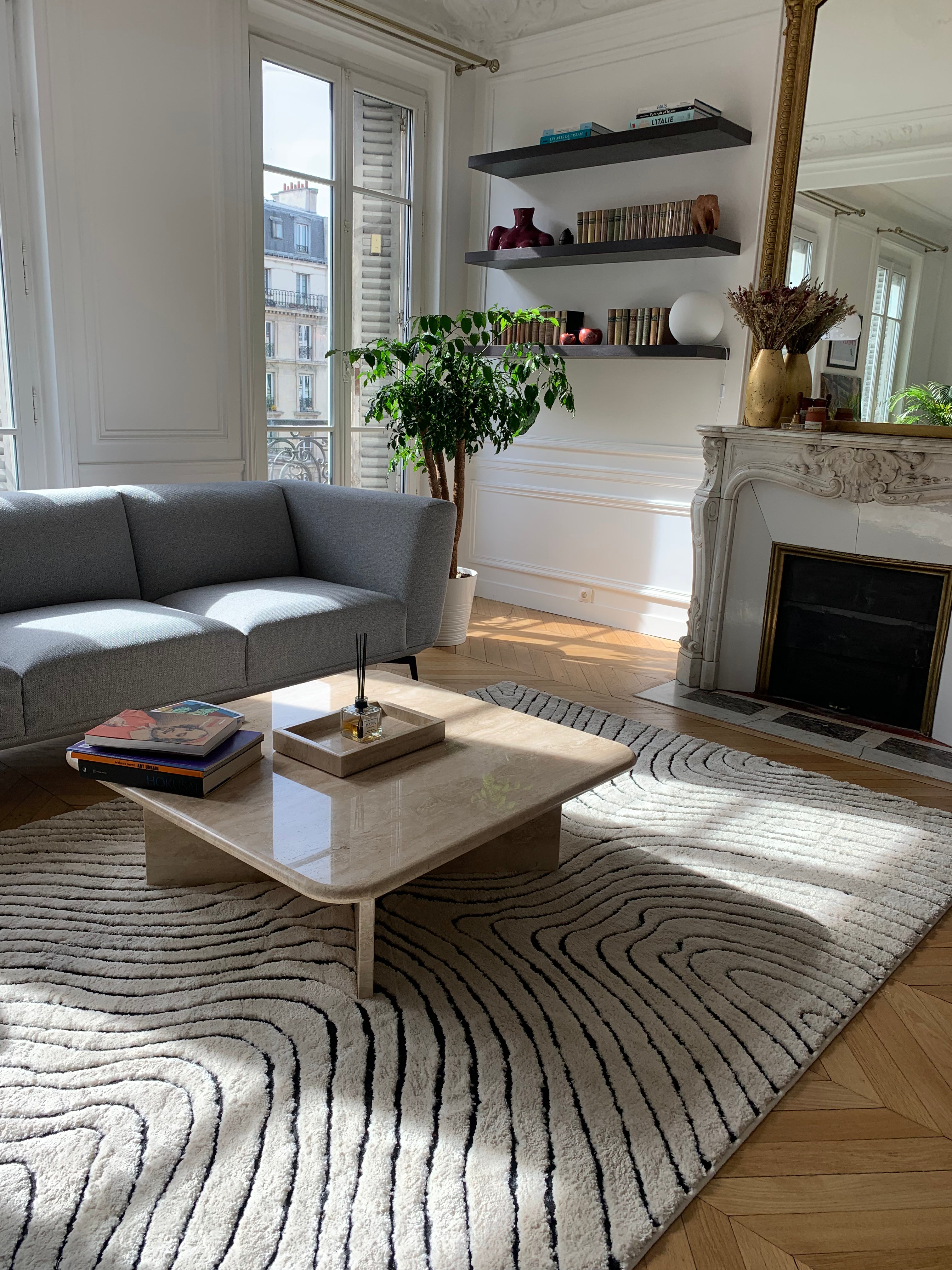 Table basse carrée 100% Travertin Romain (brut ou poli) - GIPSY HOME