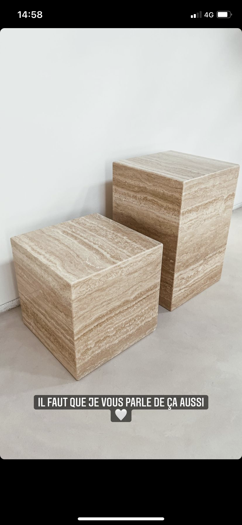 TRAVERTINE CUBES to order