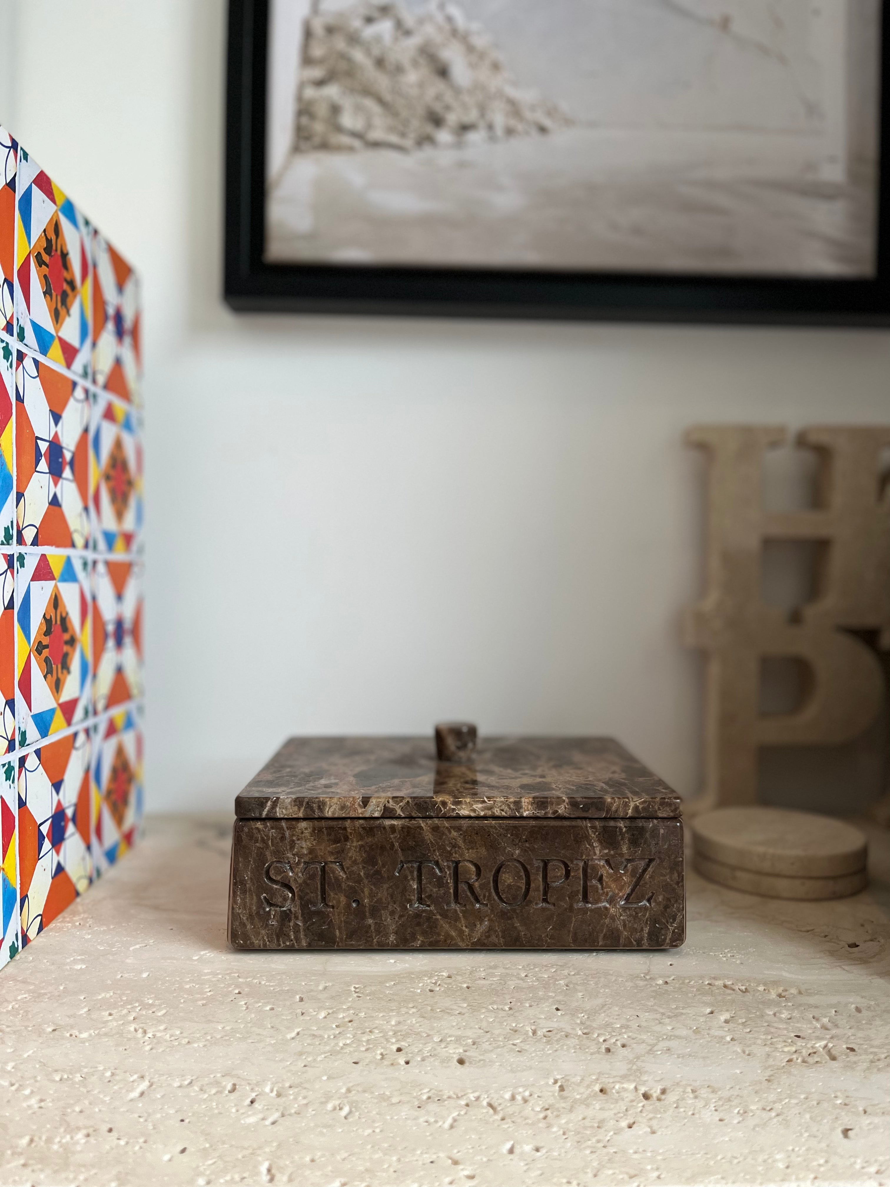 Boîte x marbre marron emperador - GIPSY HOME
