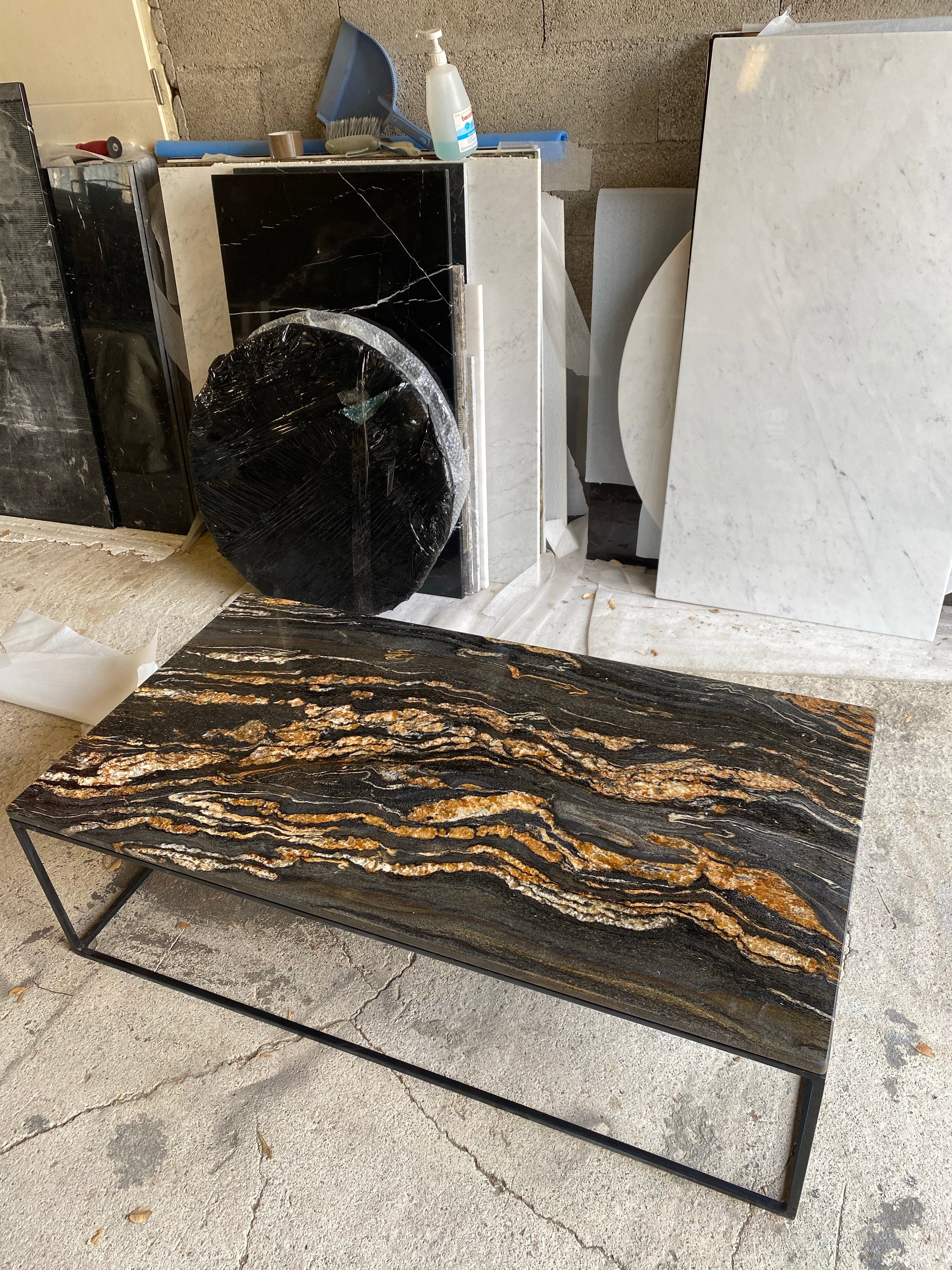PRÉ COMMANDE Table basse Élégance rectangle x Fusion Gold - GIPSY HOME