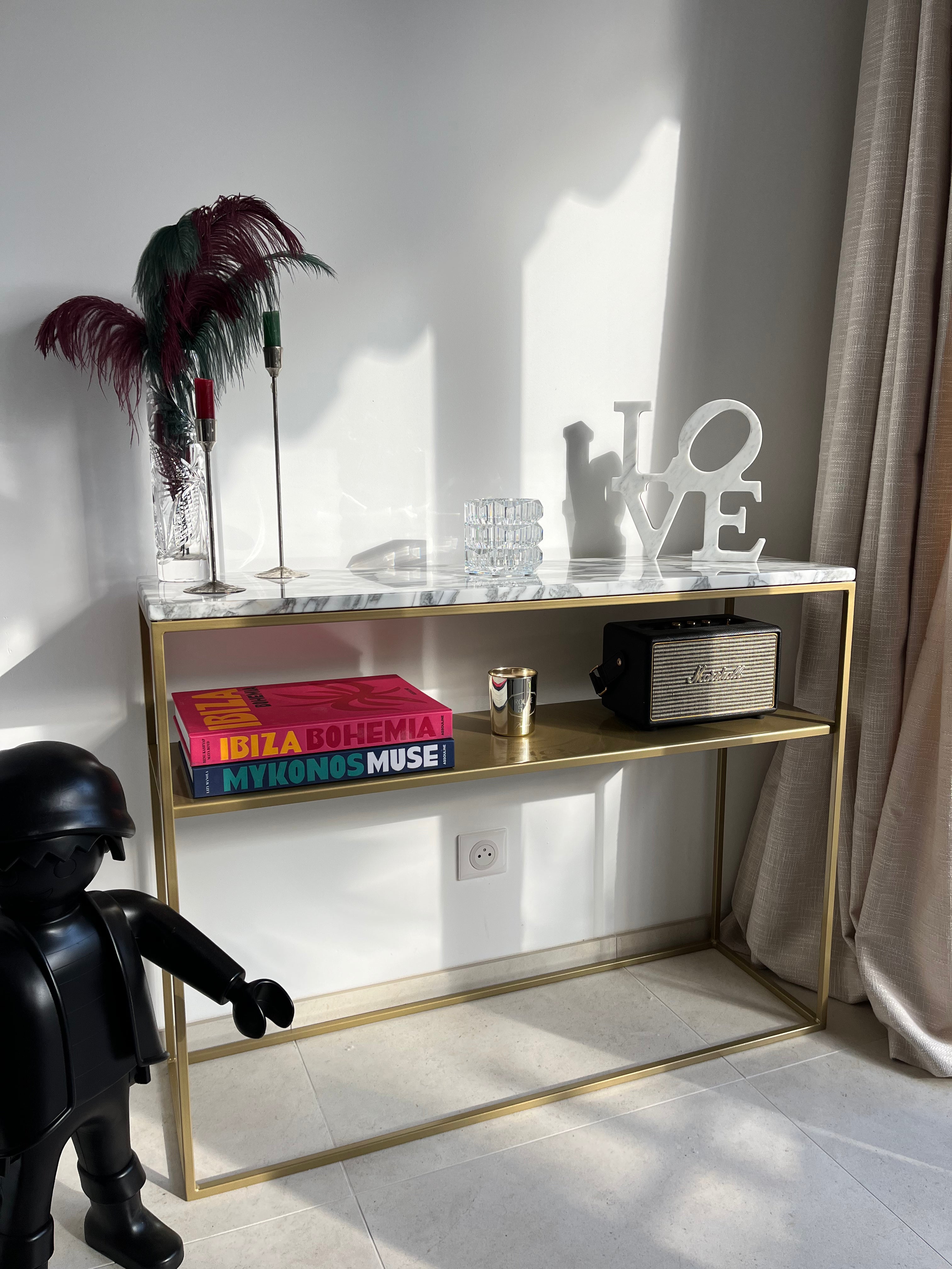 pré commande Console avec étagère & Arabescato - GIPSY HOME
