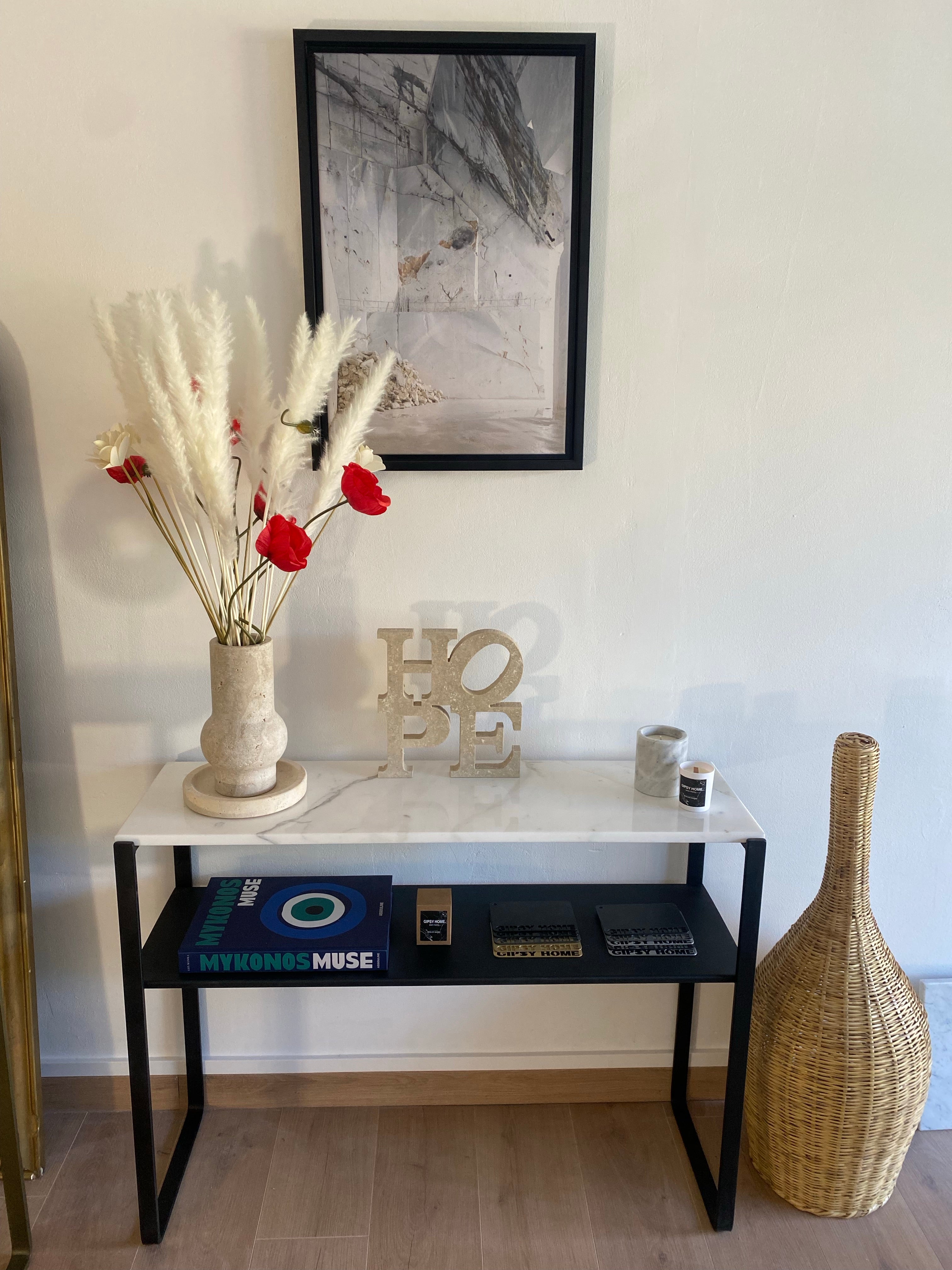 Console Harmony avec étagère & marbre calacatta gold - GIPSY HOME