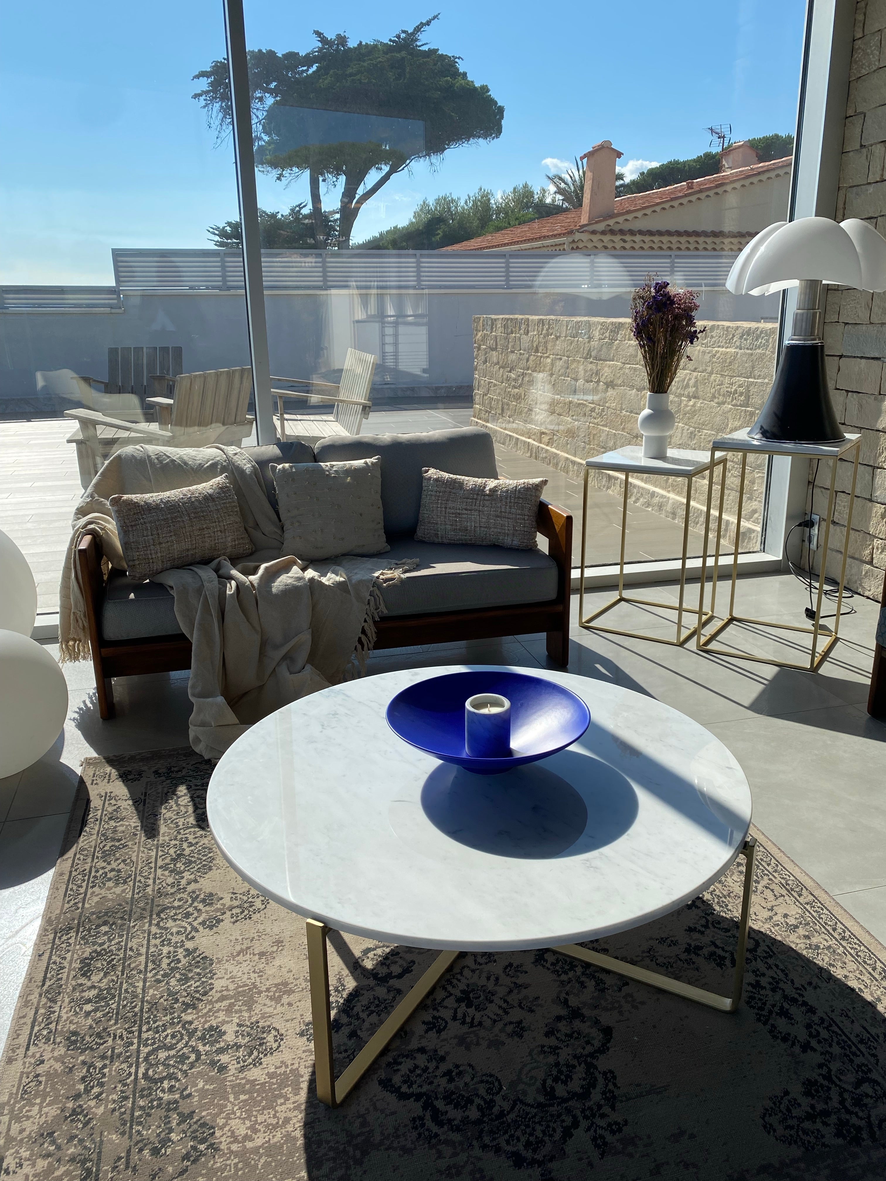 Table ronde D100 x Blanc Carrare - GIPSY HOME