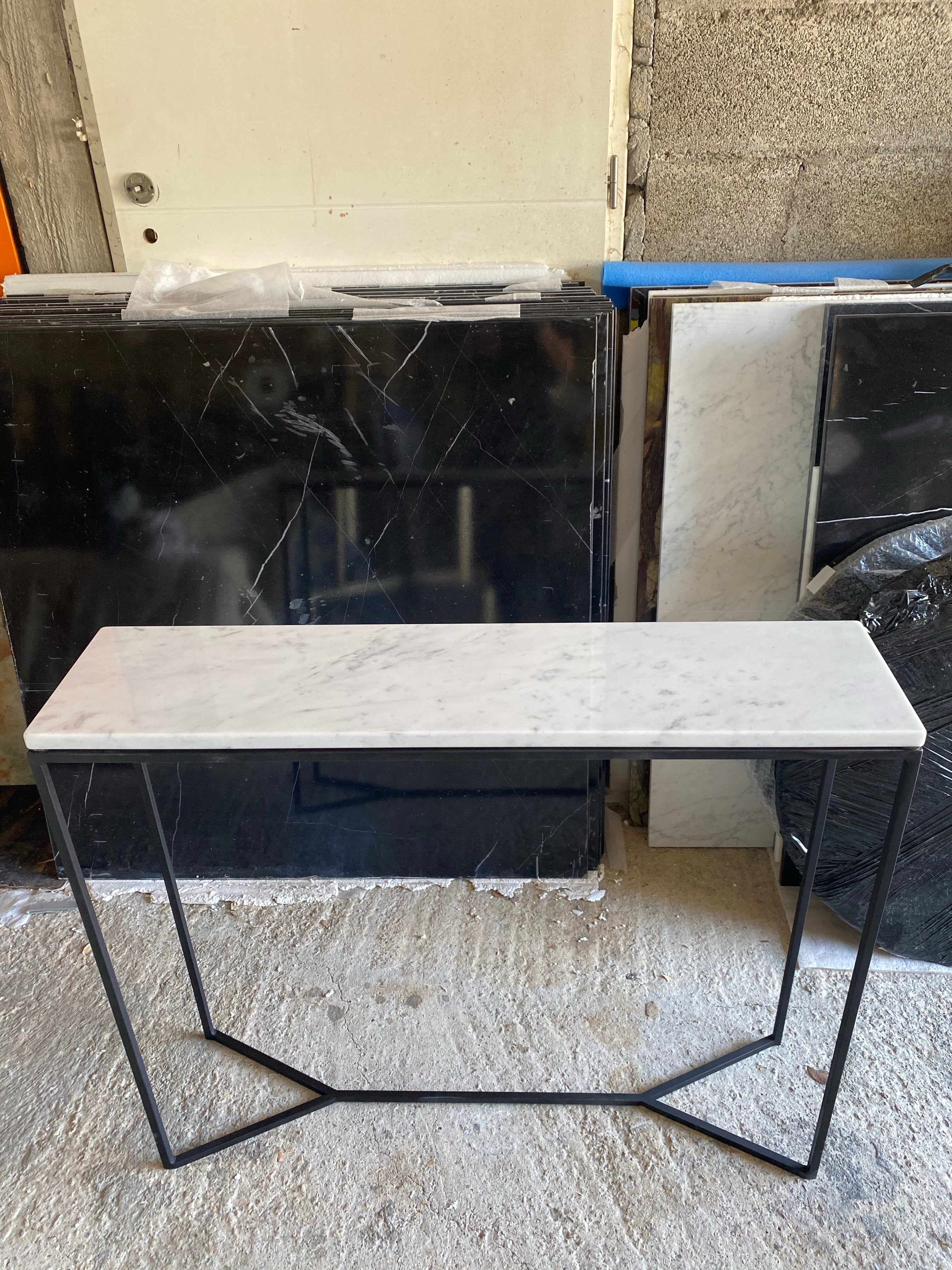 Console élégance x Blanc Carrare 100/30 - GIPSY HOME