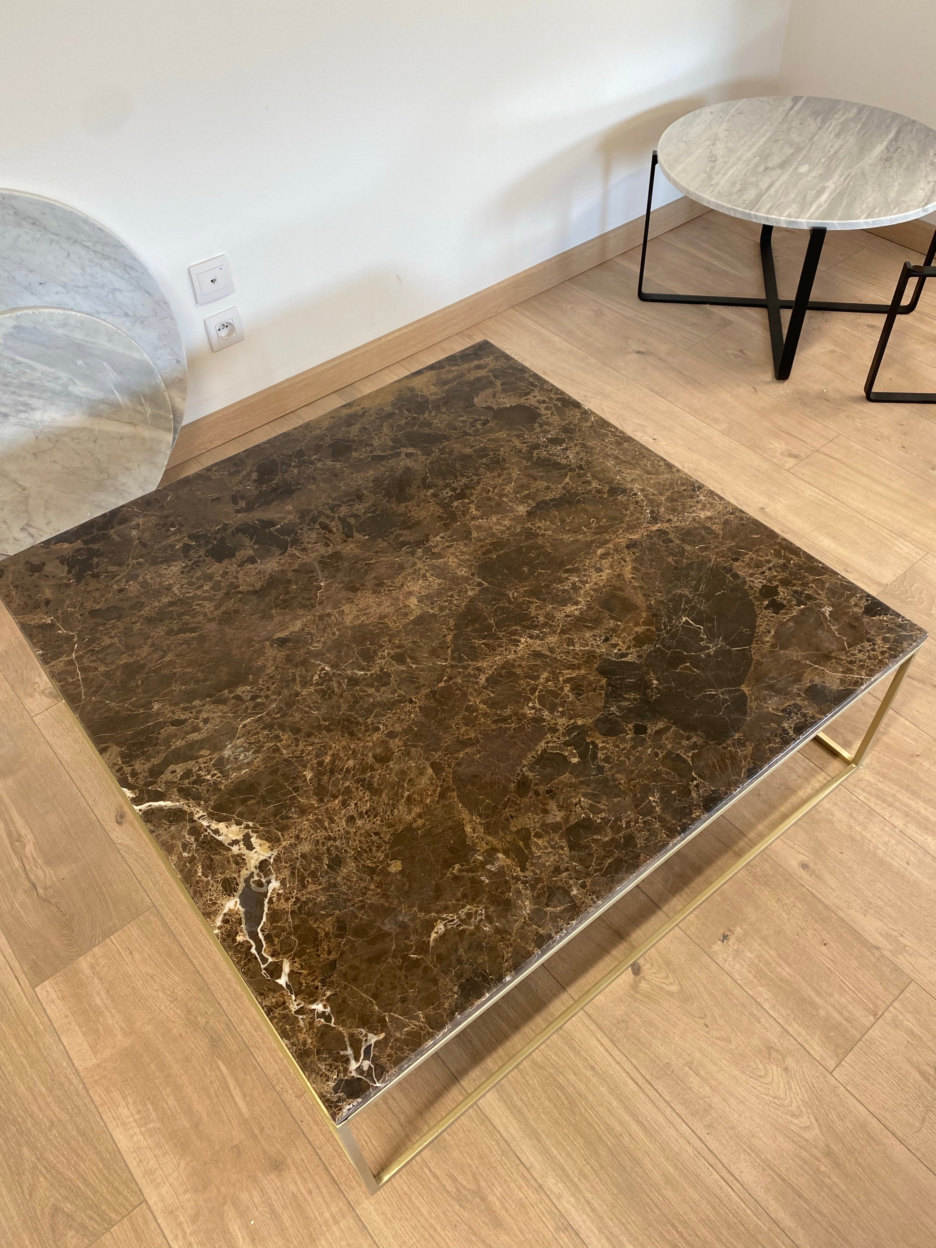 Table basse élégance x Marron Emperador - GIPSY HOME