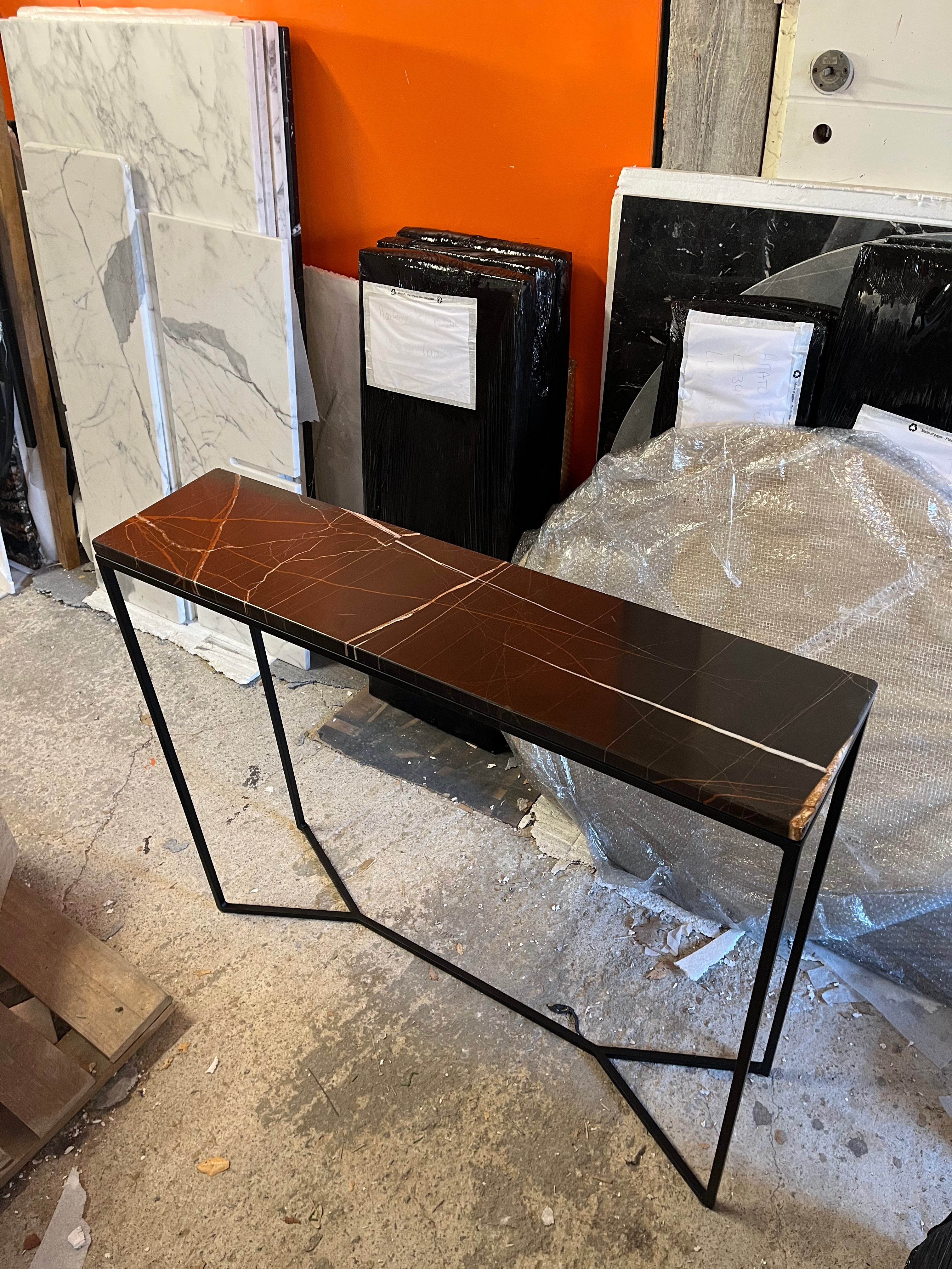 Console élégance marbre Sahara (90x22) - GIPSY HOME