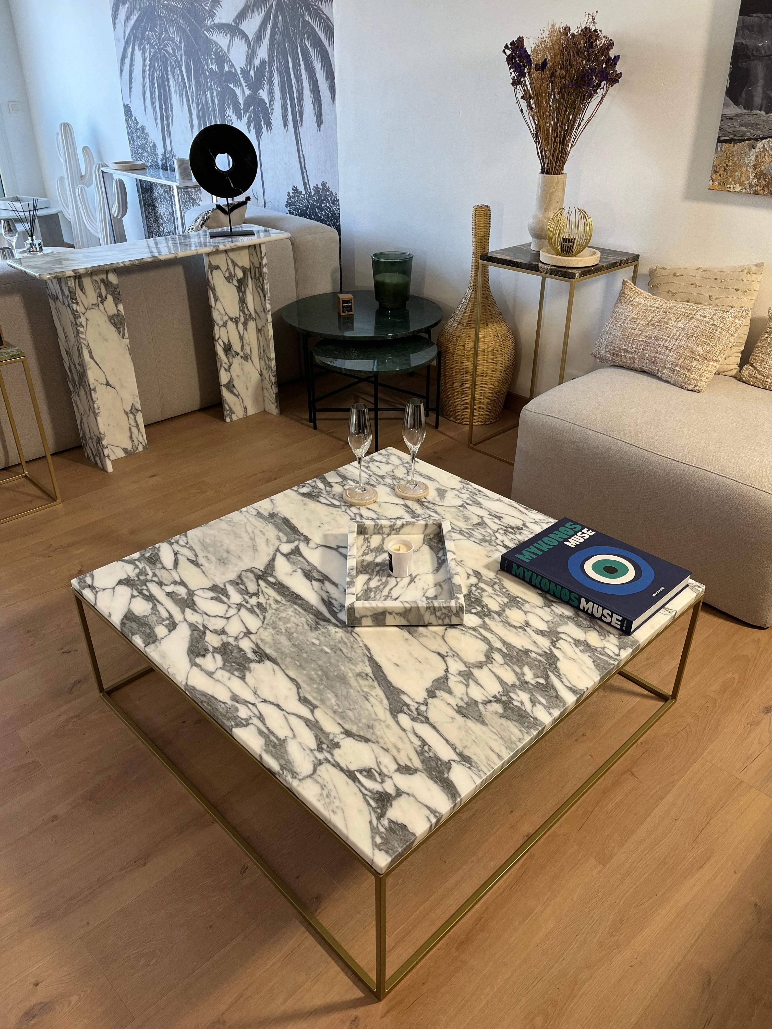 PRÉ COMMANDE Table basse élégance x Arabescato - GIPSY HOME