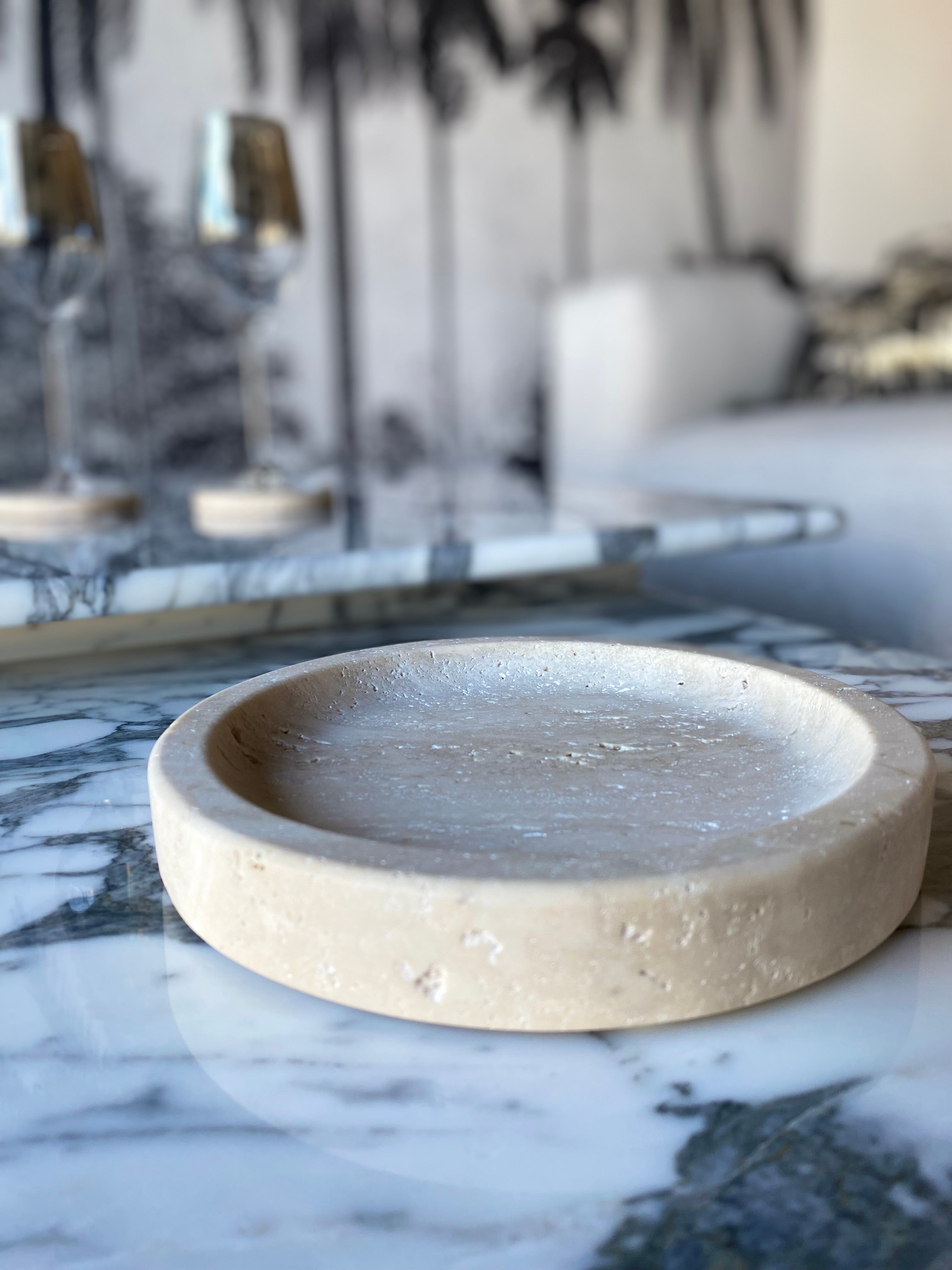 Plateau en travertin brut - GIPSY HOME