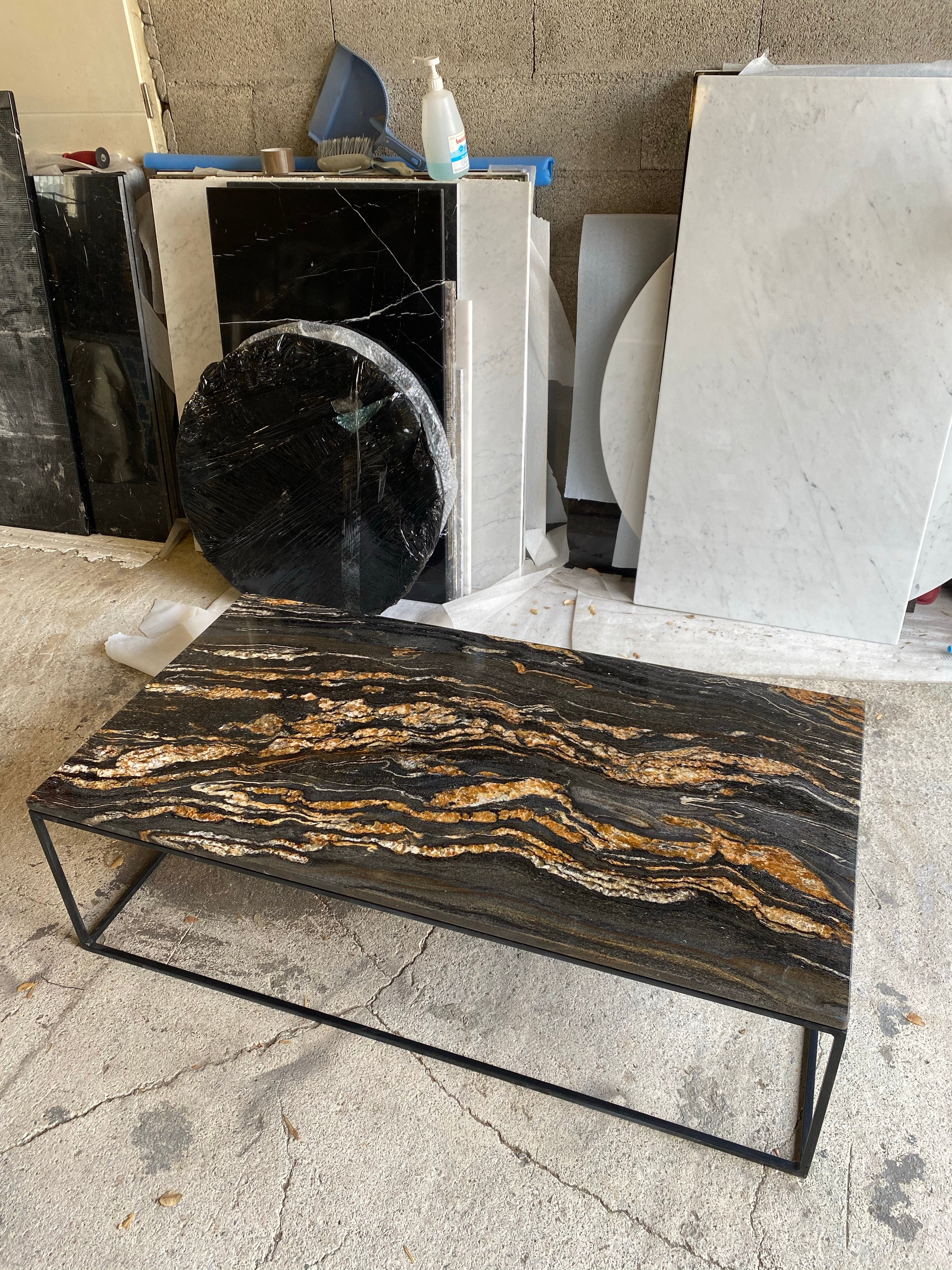 PRÉ COMMANDE Table basse Élégance rectangle x Fusion Gold - GIPSY HOME