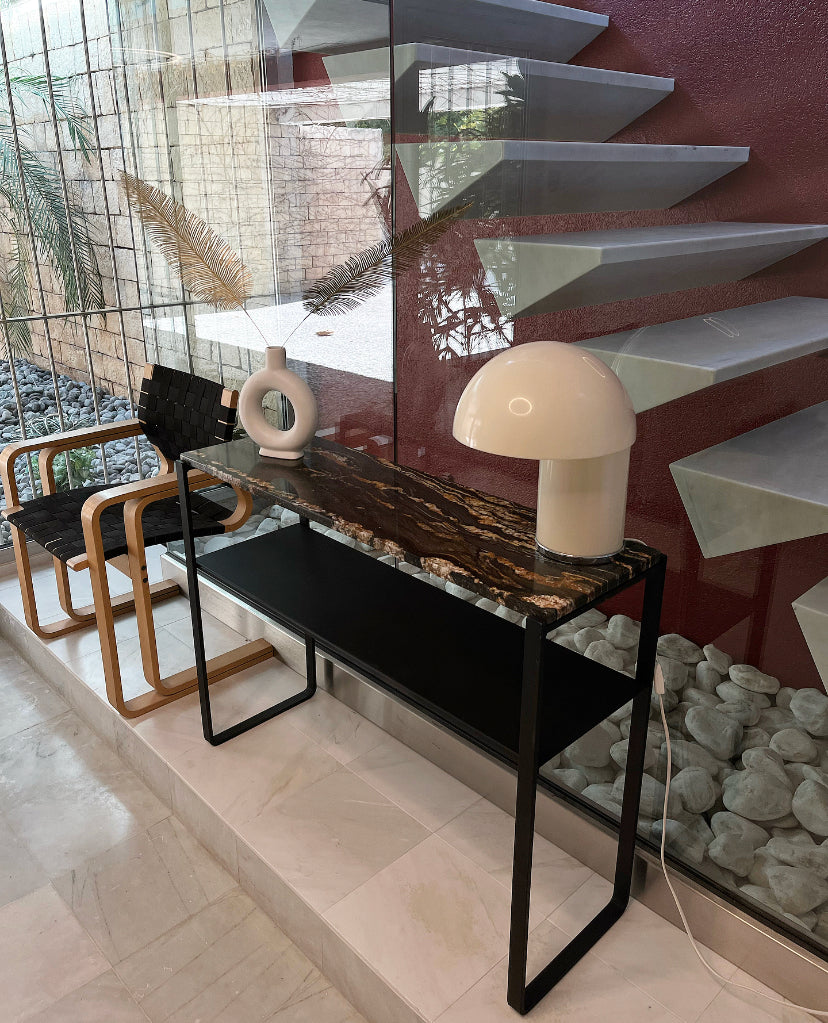 Console Harmony avec étagère & Fusion Gold - GIPSY HOME
