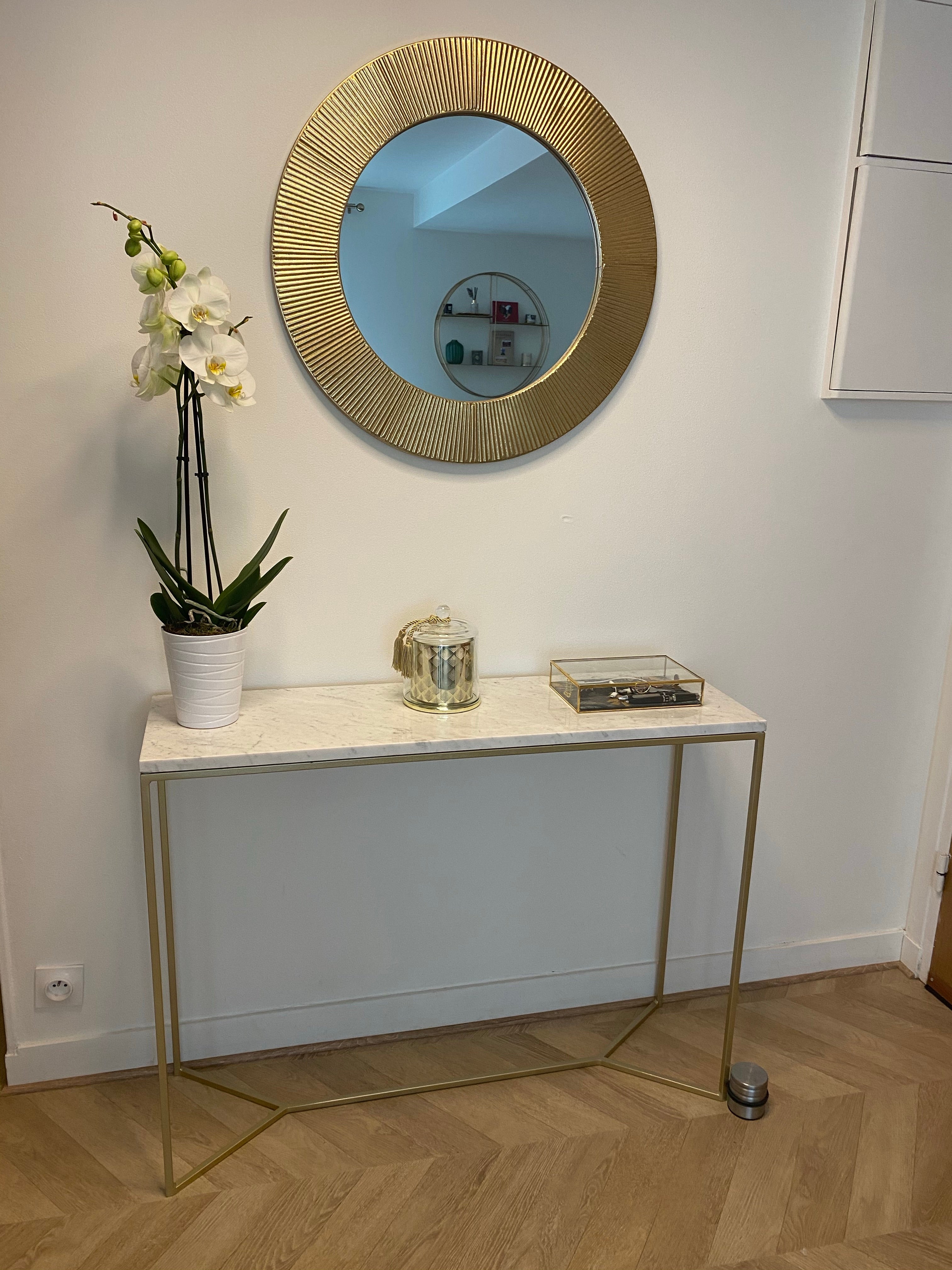 Console élégance x Blanc Carrare 100/30 - GIPSY HOME