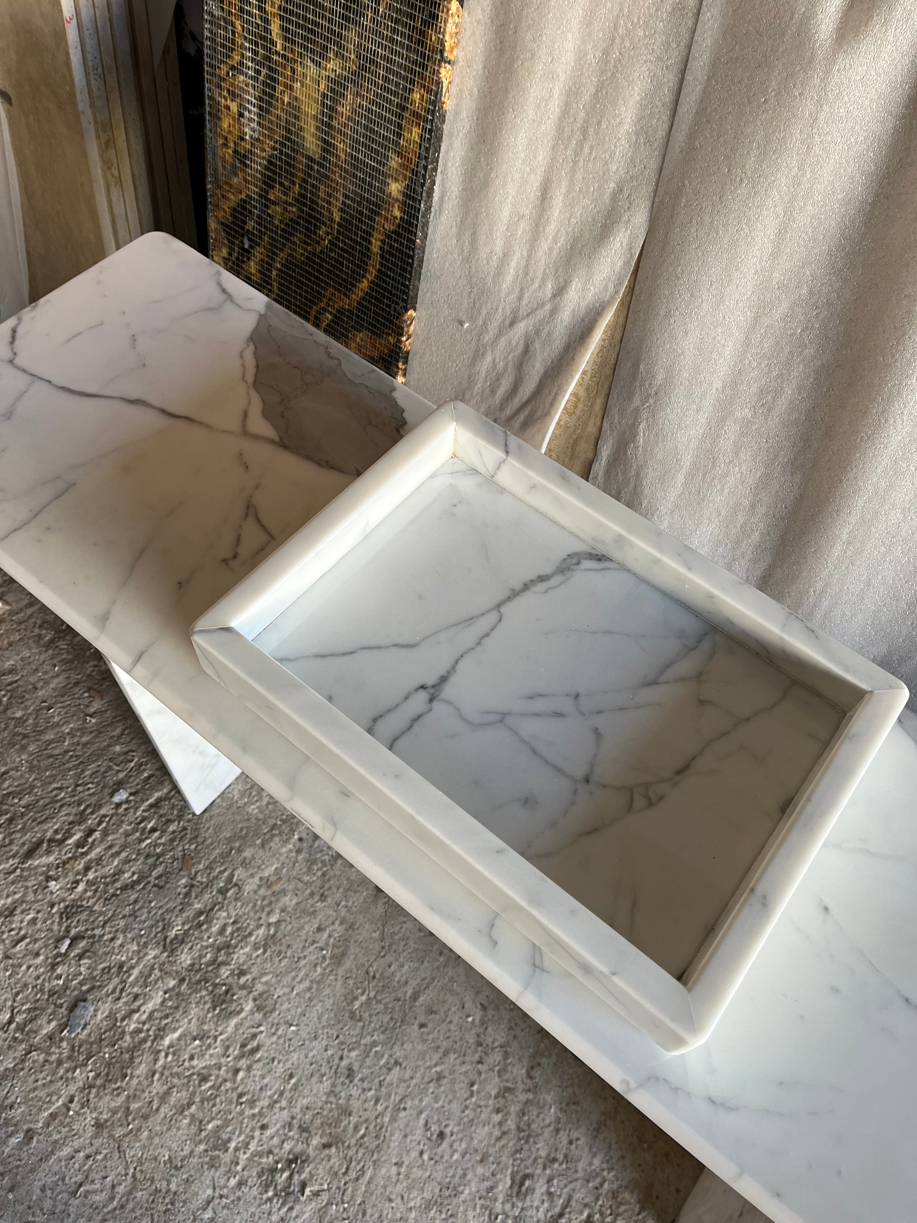 Plateau en marbre blanc calacatta - GIPSY HOME
