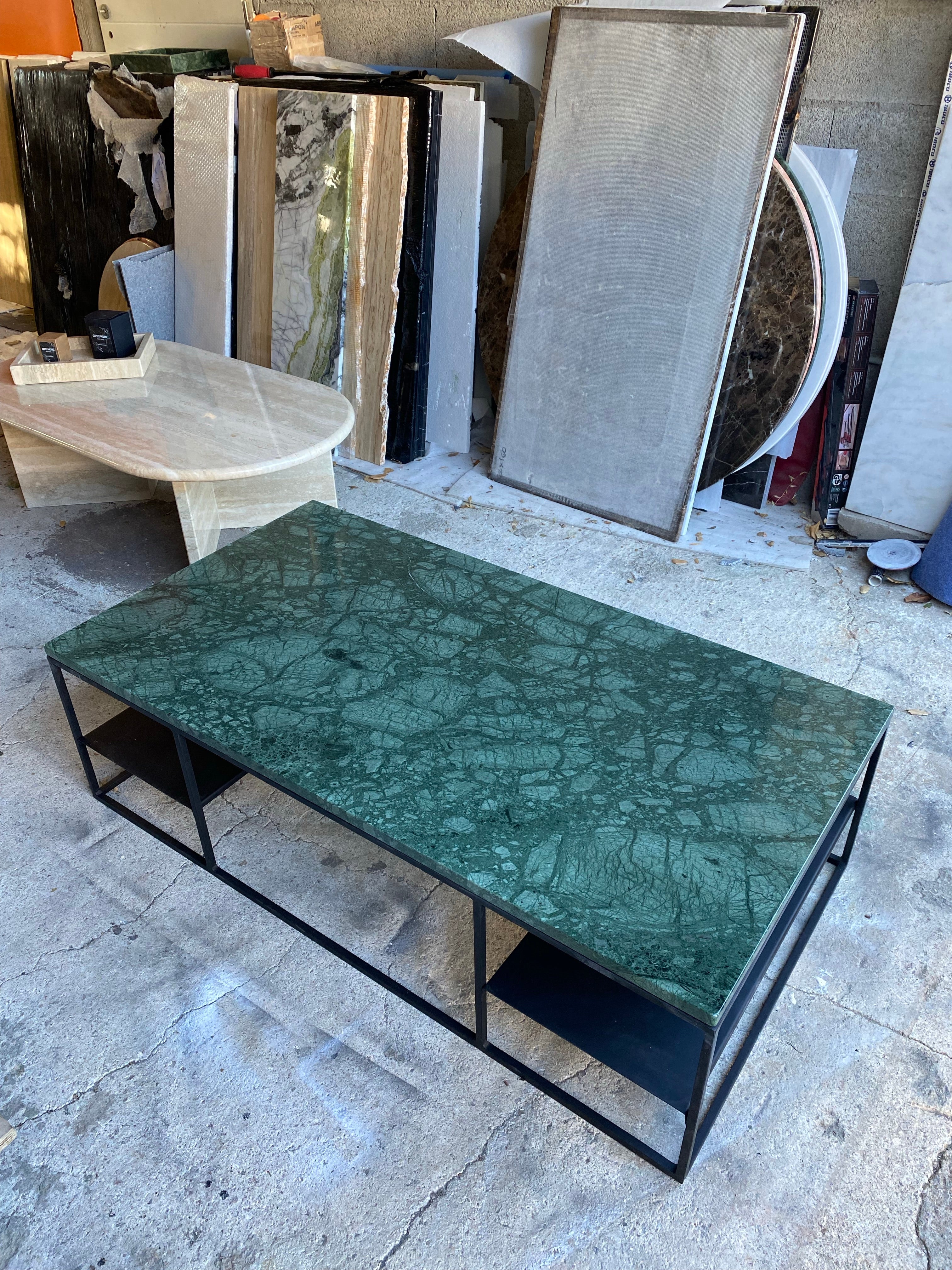pré commande Table basse élégance rectangle étagère x Vert Guatemala - GIPSY HOME