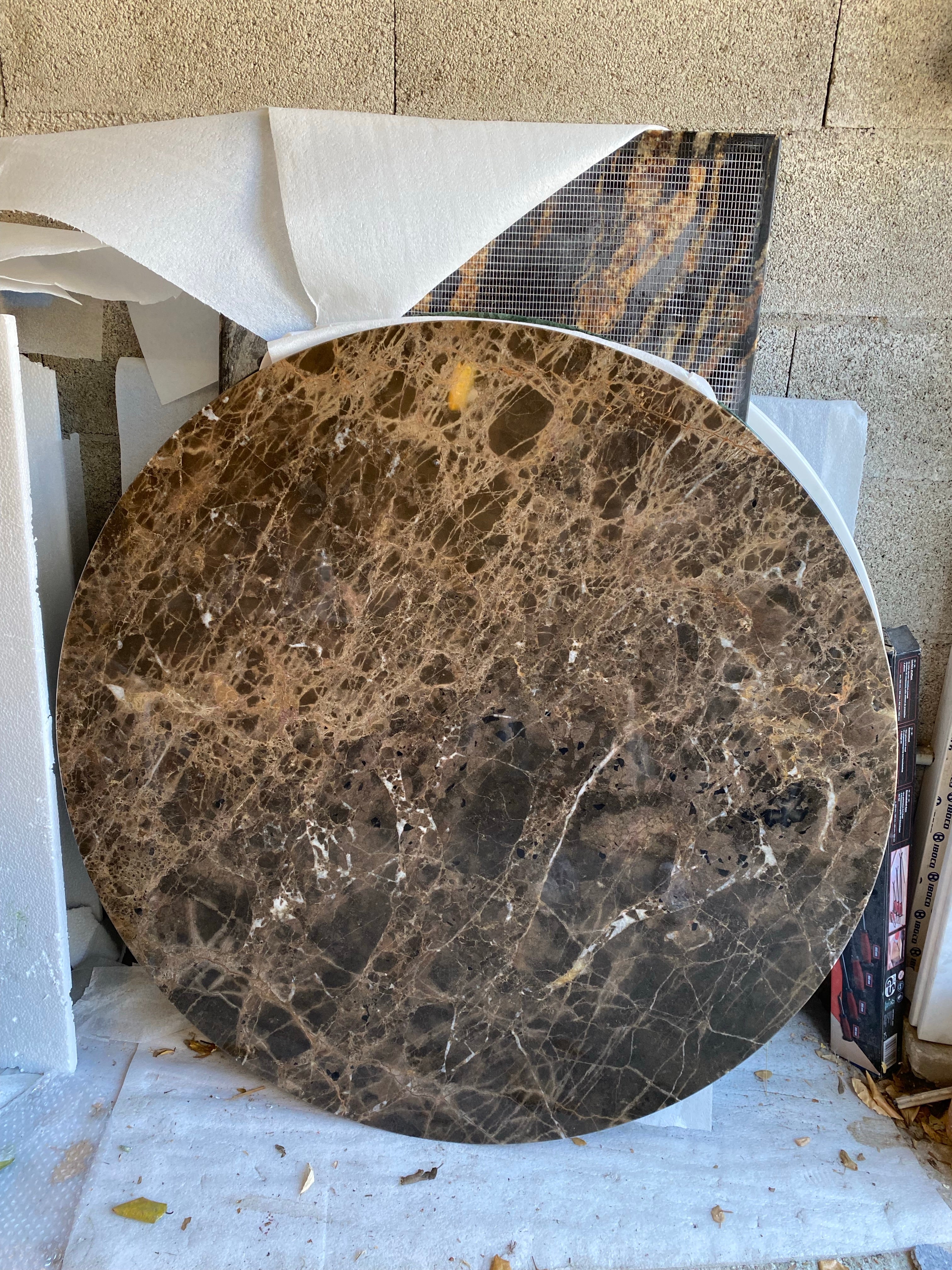 Table ronde D100 x Marron Emperador - GIPSY HOME