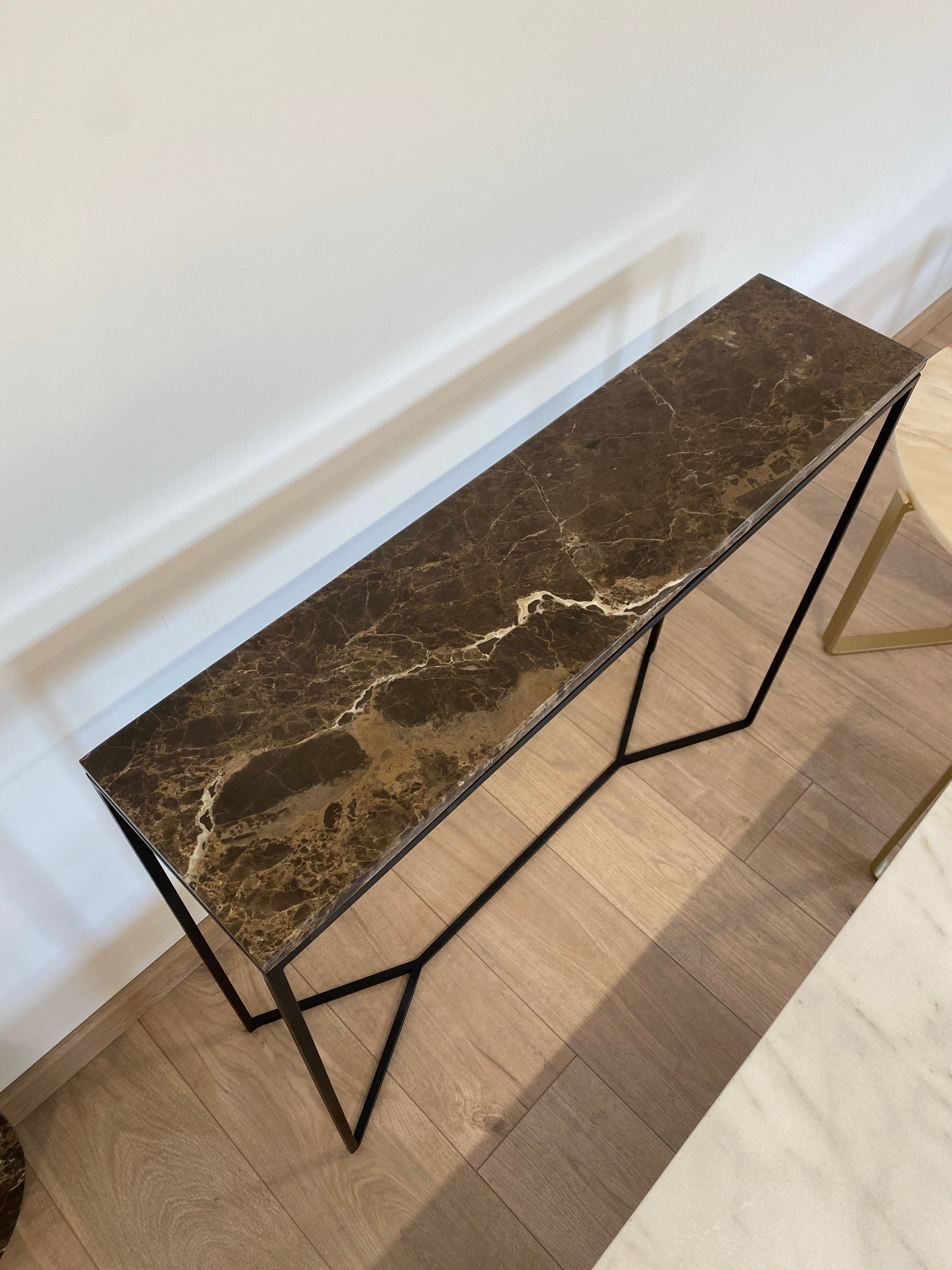 Console élégance Y x Marron emperador (90x22) - GIPSY HOME