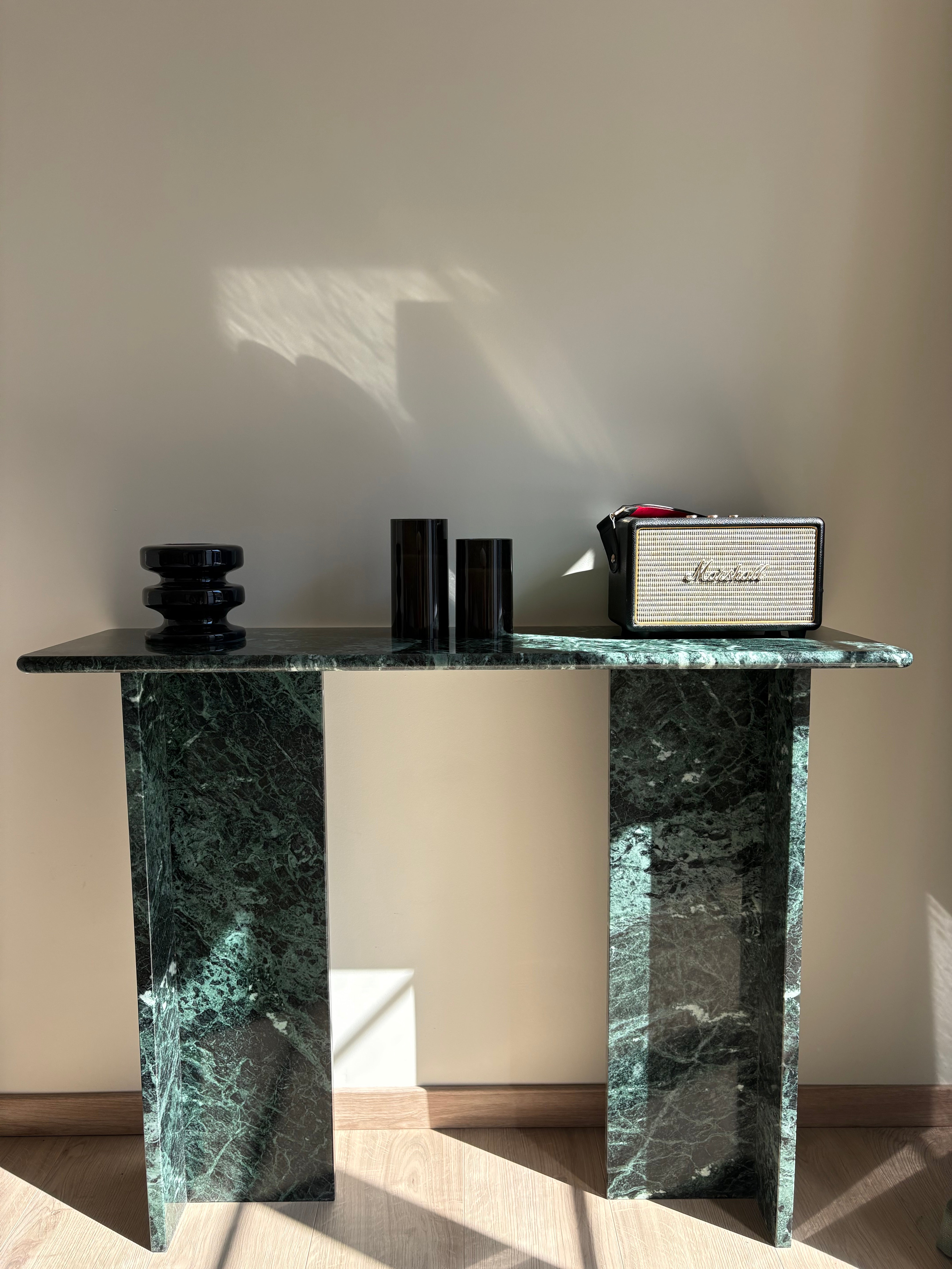 Console signature x 100% Marbre vert des alpes (100/30)