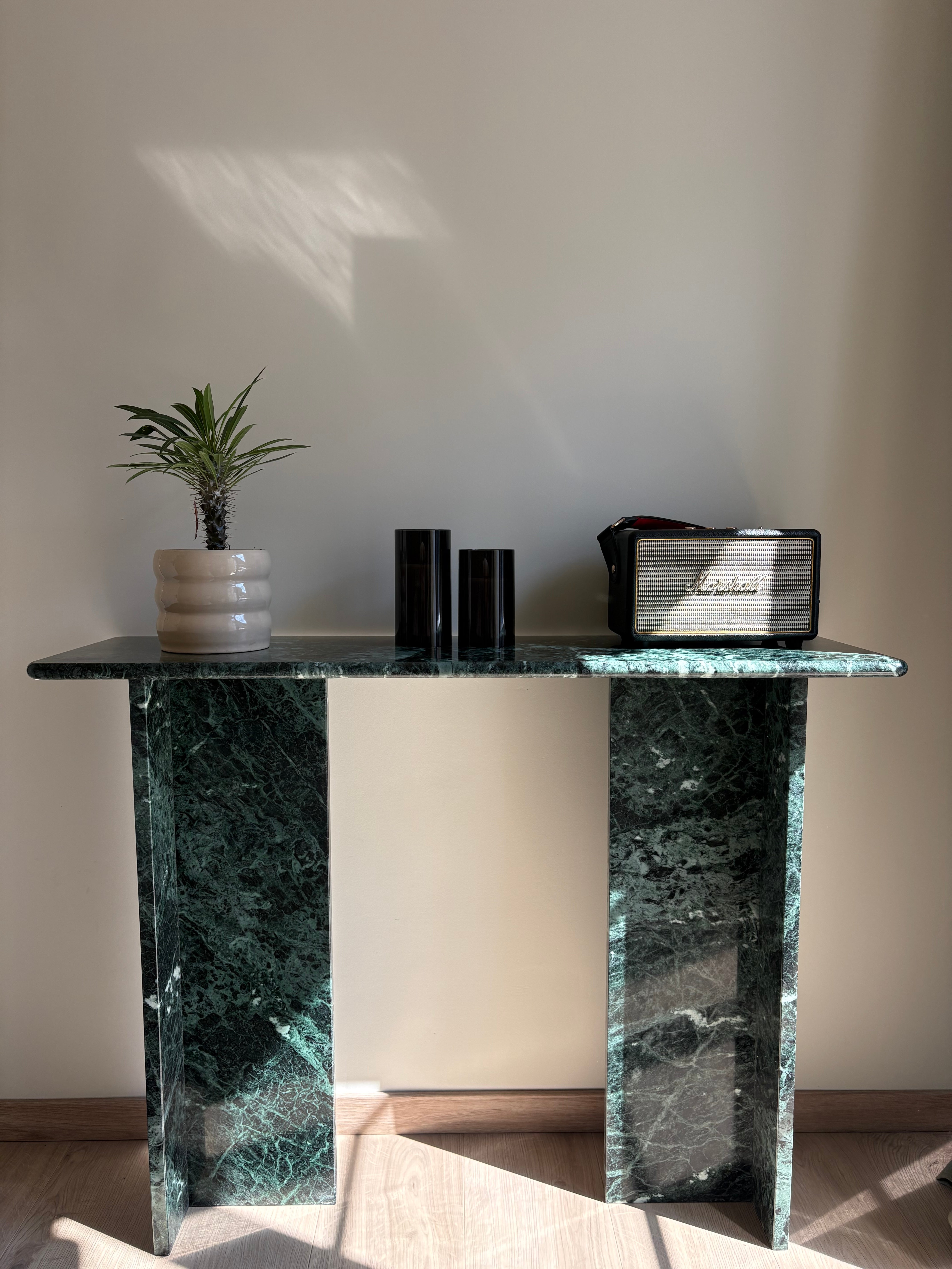 Console signature x 100% Marbre vert des alpes (100/30)
