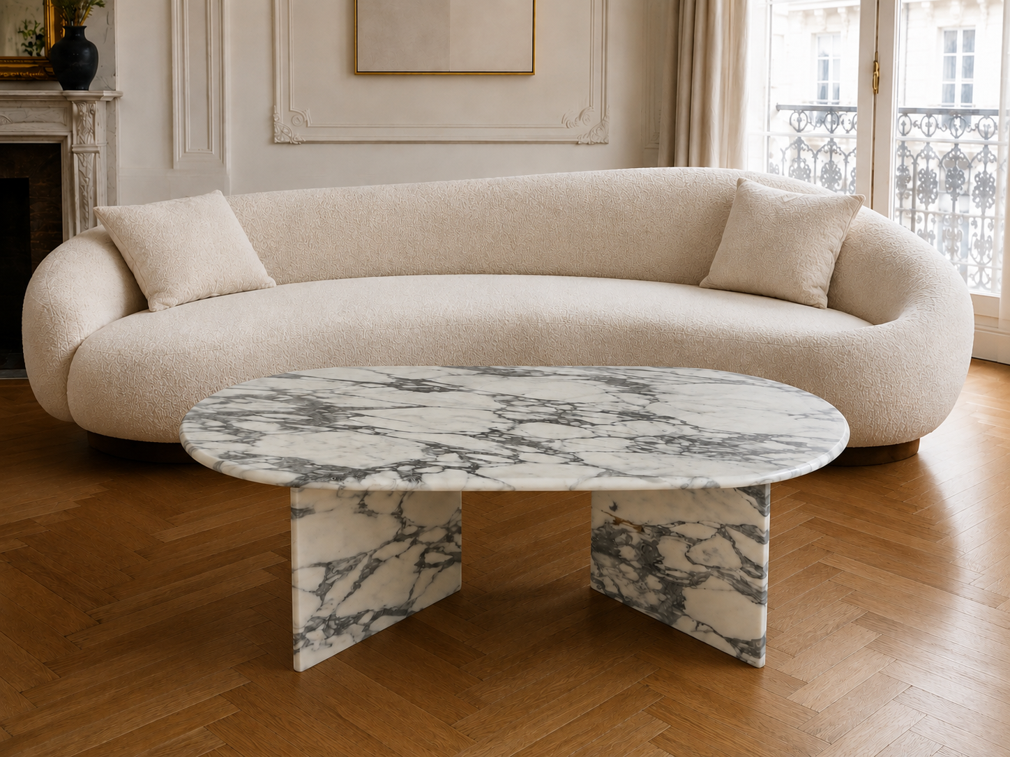 Table basse rectangle 120/64 x Arabescato