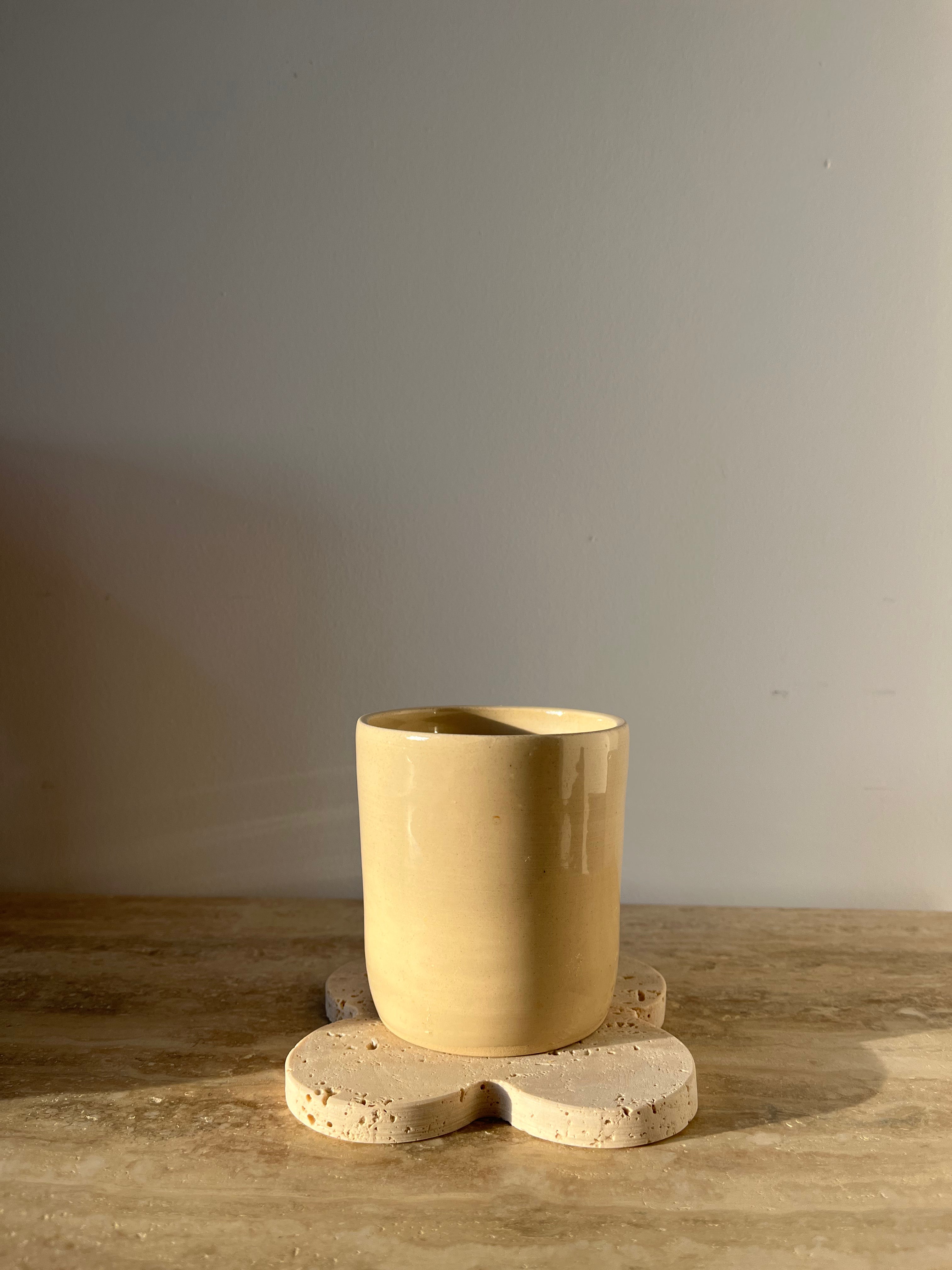 Dessous de verres nuage trèfle en travertin brut (lot de 4)