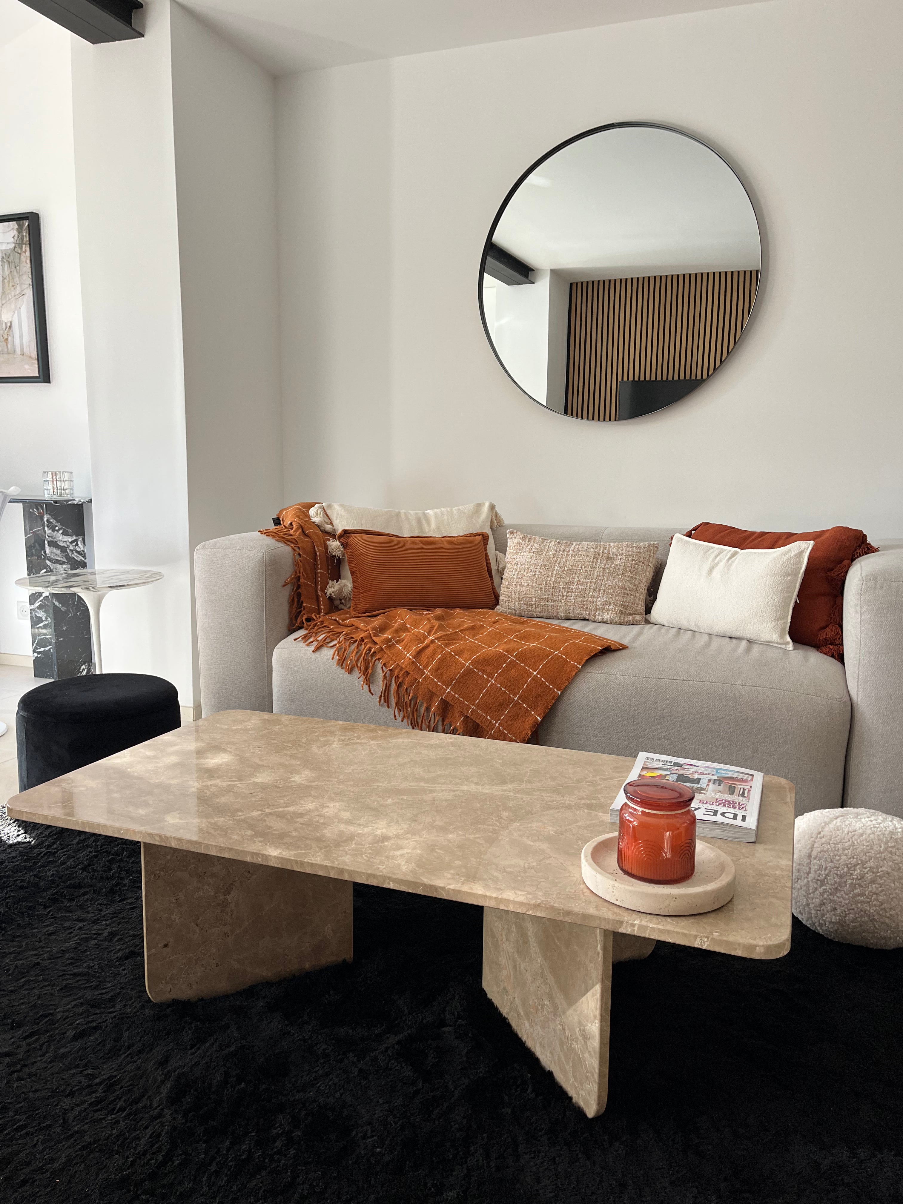 Table basse Signature x marron emperador Light - GIPSY HOME