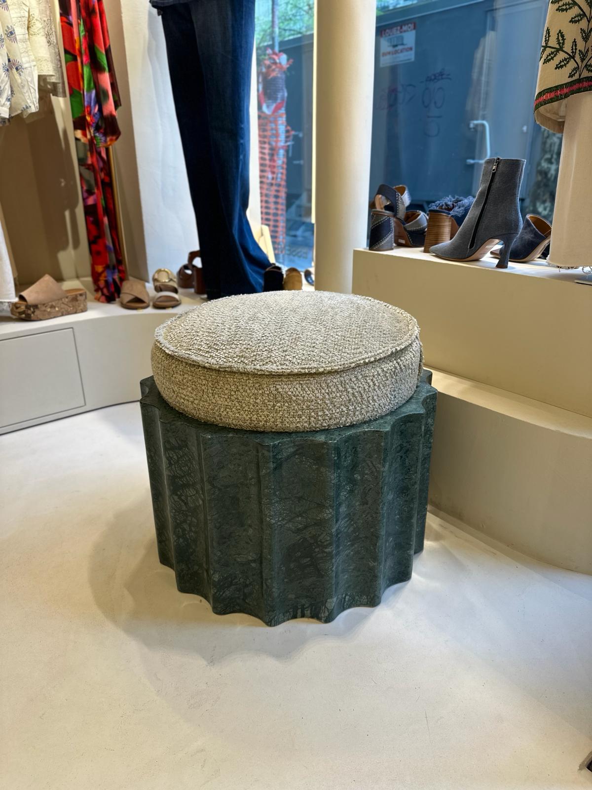 Pouf en marbre vert guatemala - GIPSY HOME