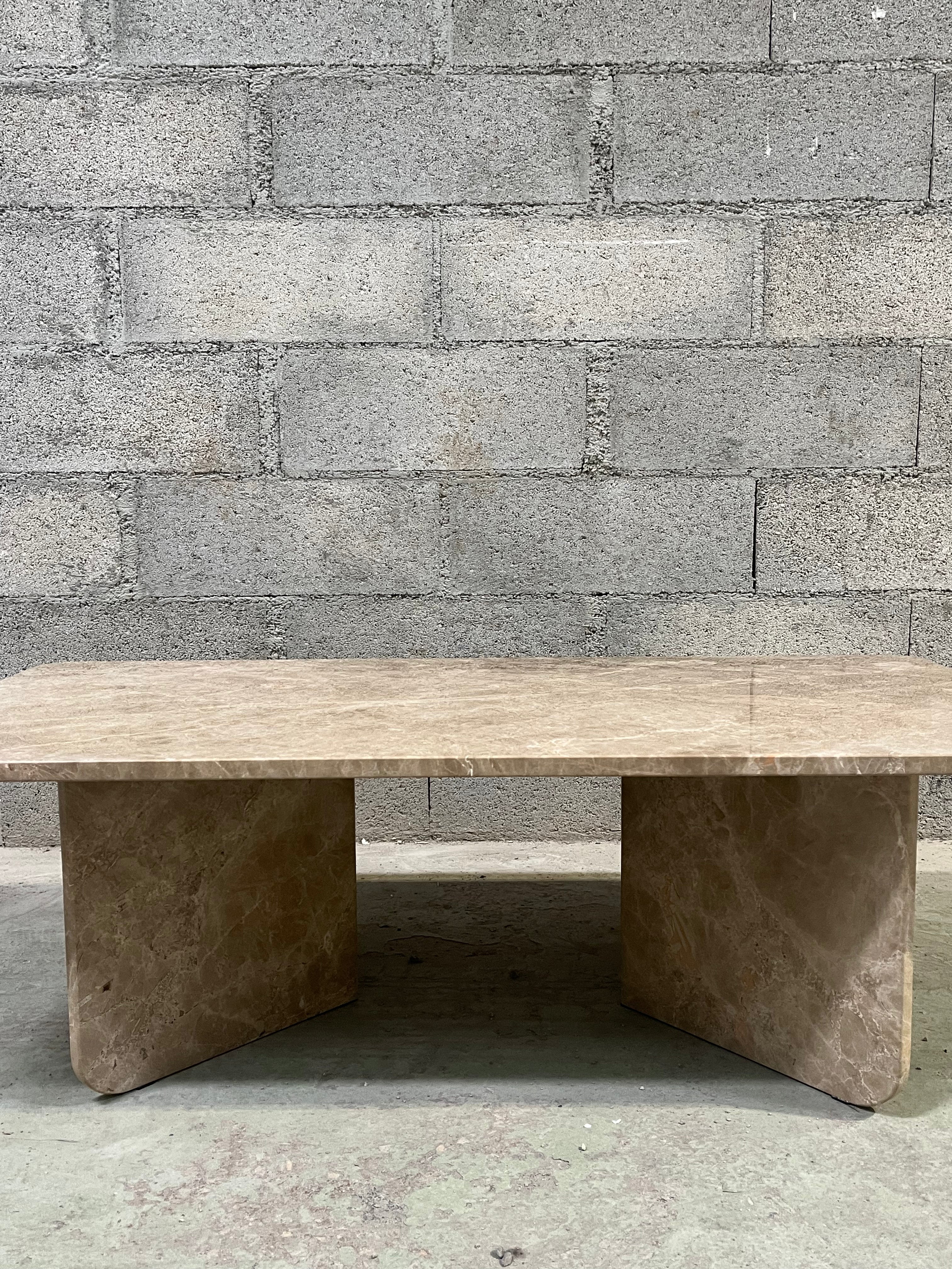Table basse Signature x marron emperador Light - GIPSY HOME