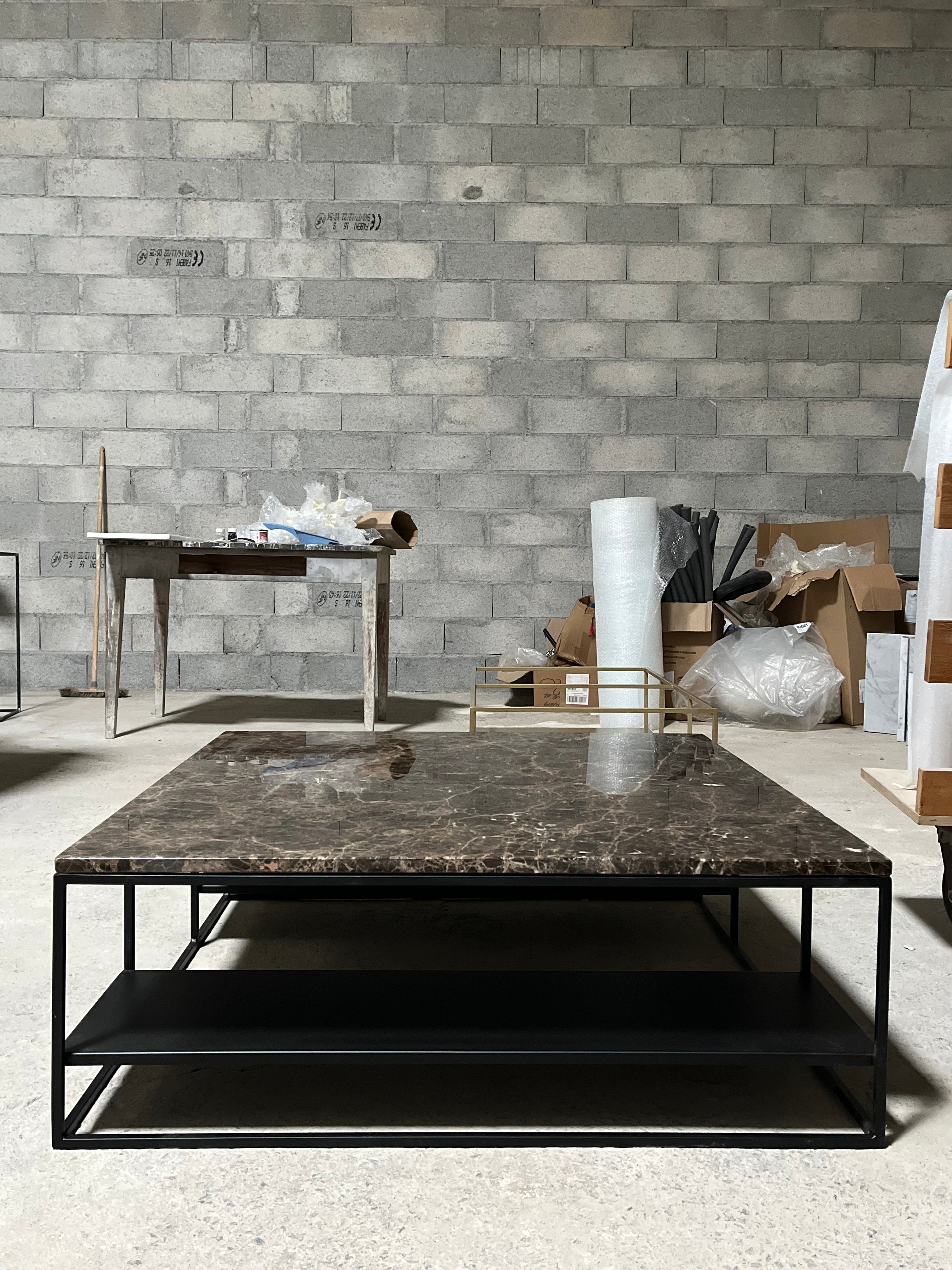 Table basse élégance x Marron Emperador - GIPSY HOME