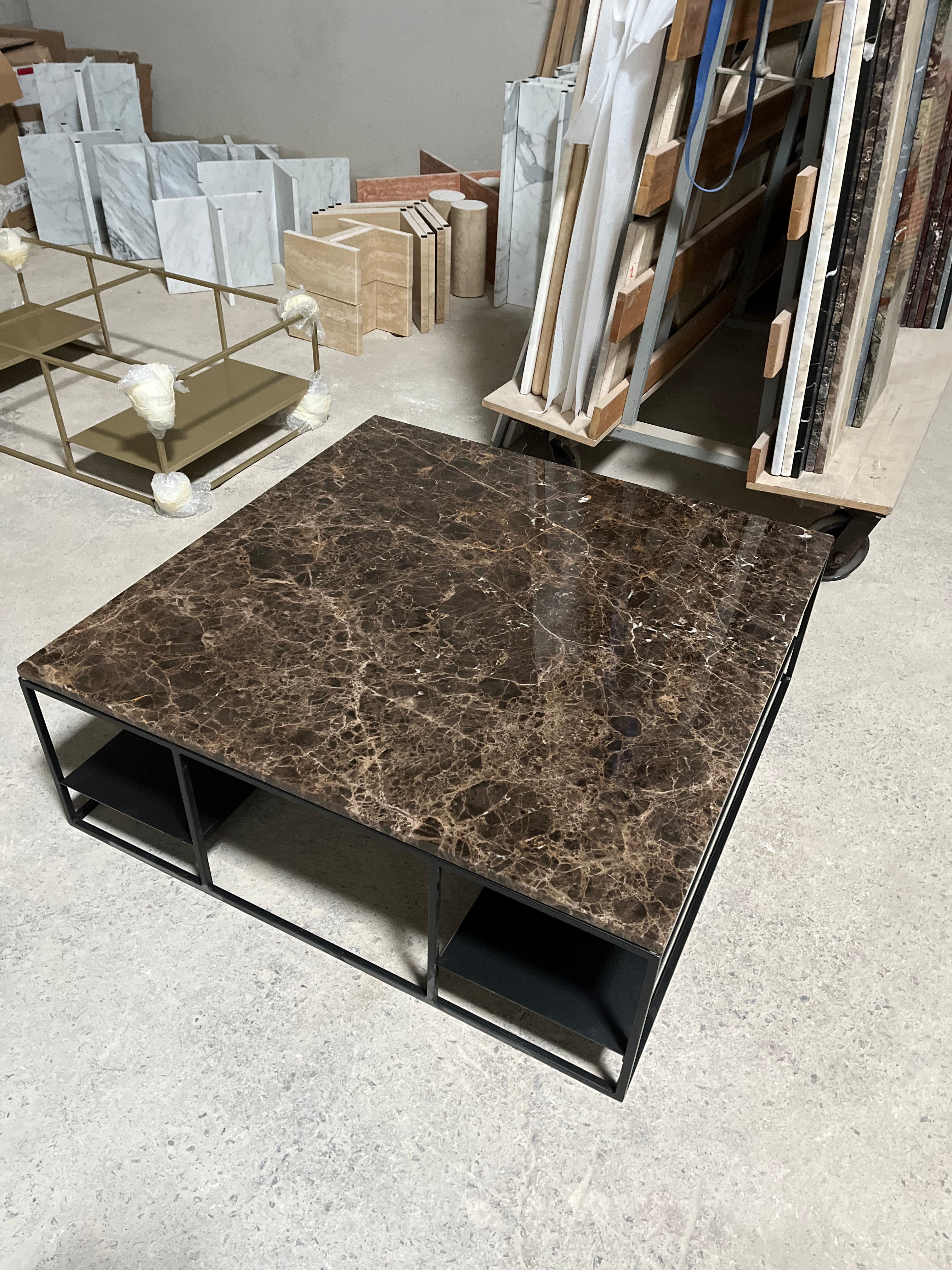 Table basse élégance x Marron Emperador - GIPSY HOME