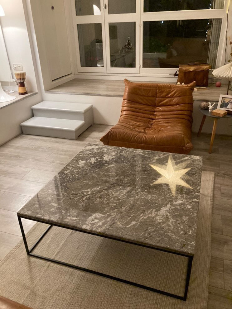 Elegance coffee table x Gray Tiflet marble