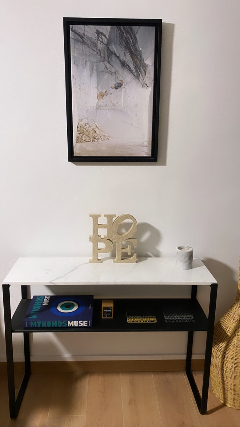 Console Harmony avec étagère & marbre calacatta gold - GIPSY HOME