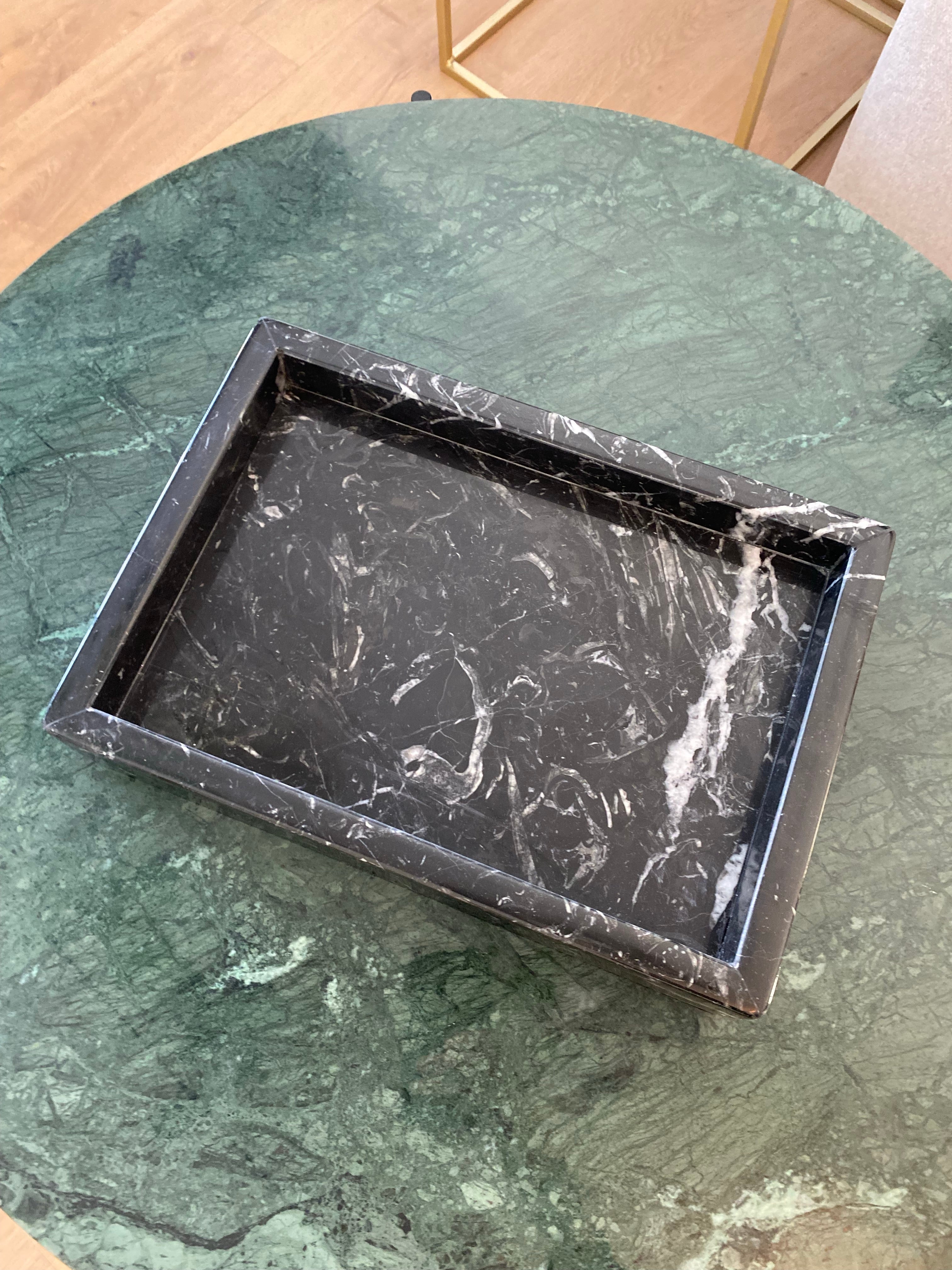 Black marble top