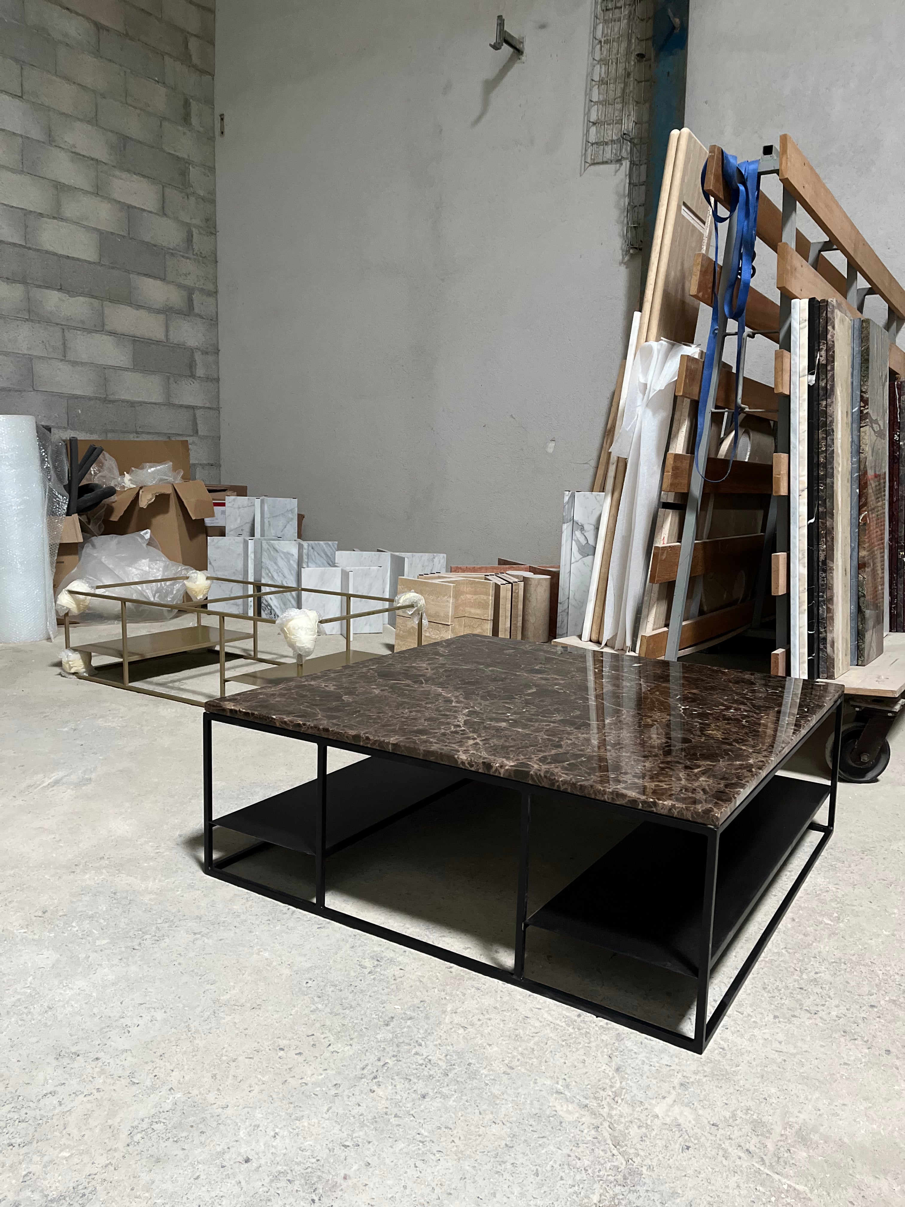 Table basse élégance x Marron Emperador - GIPSY HOME